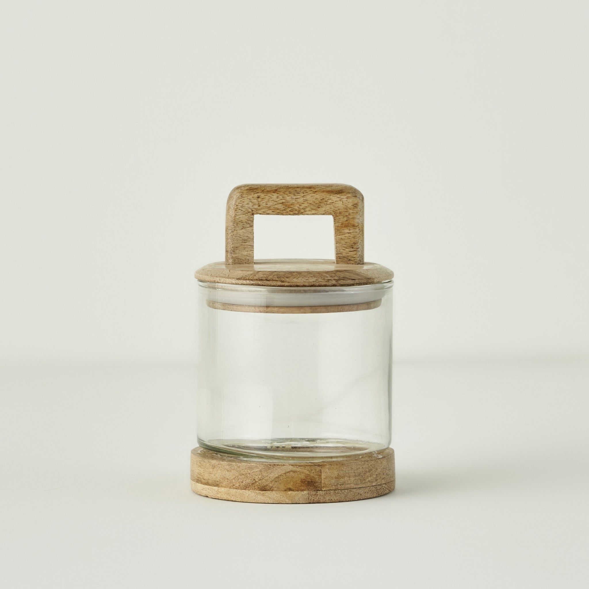 Verre Glass Jar with Mango Wood Lid