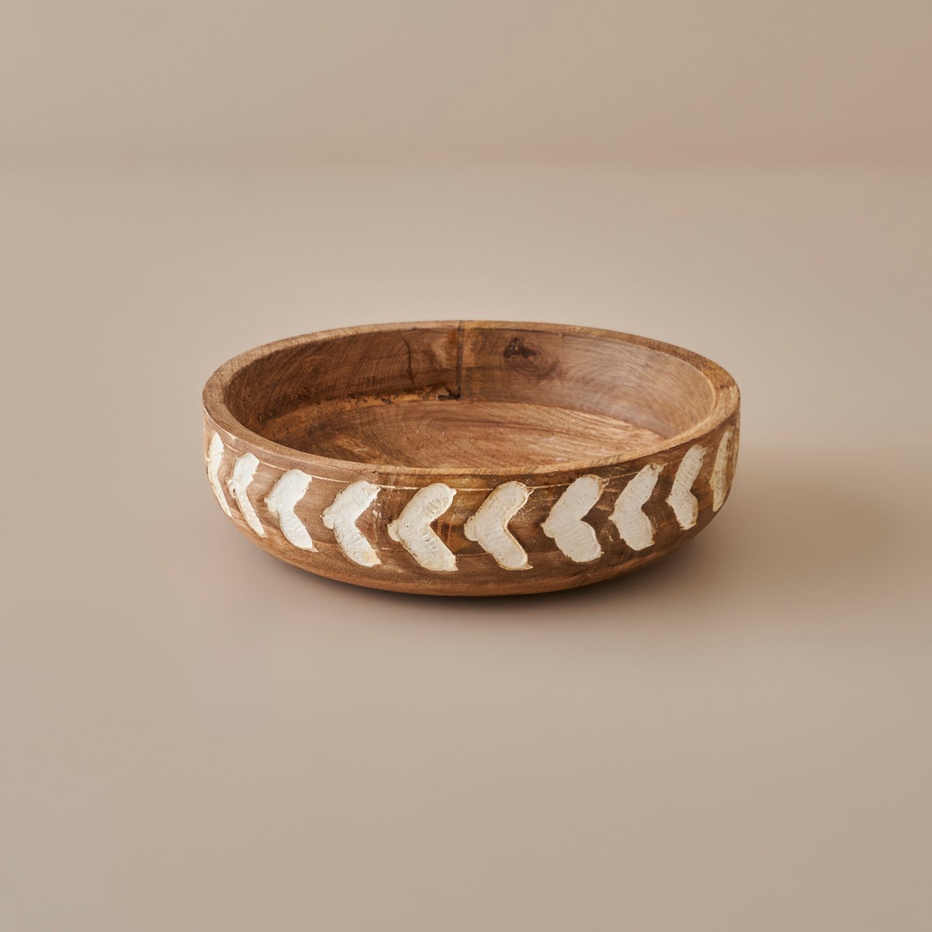 Mona Carved Mango Wood Decorative Tray