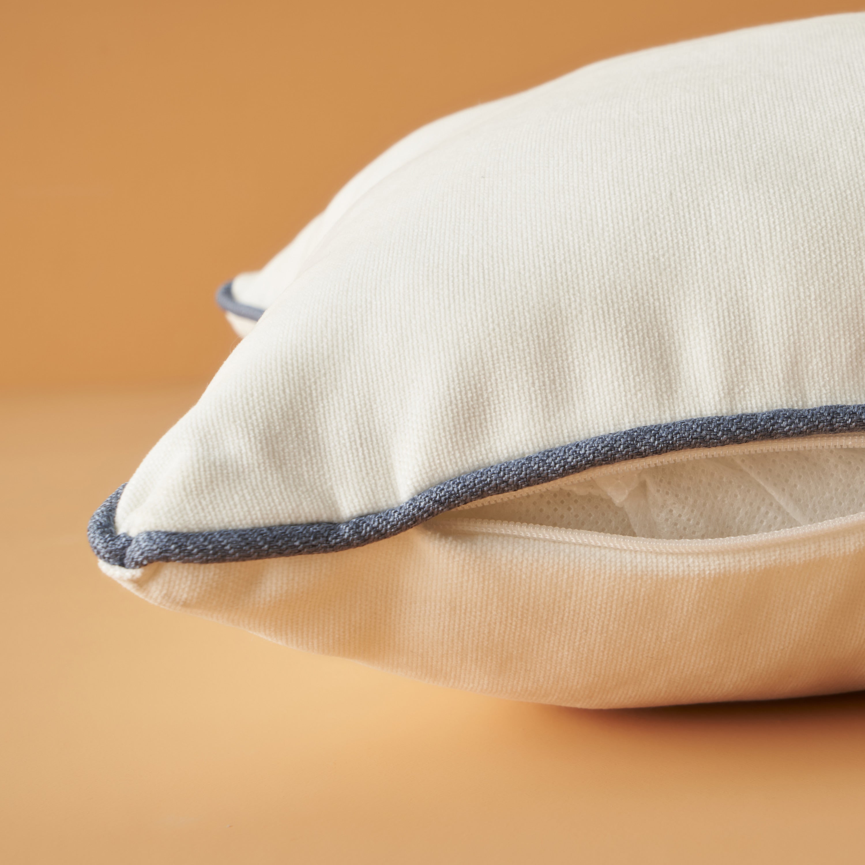 Bleu Blanc Embroidered Cushion Cover