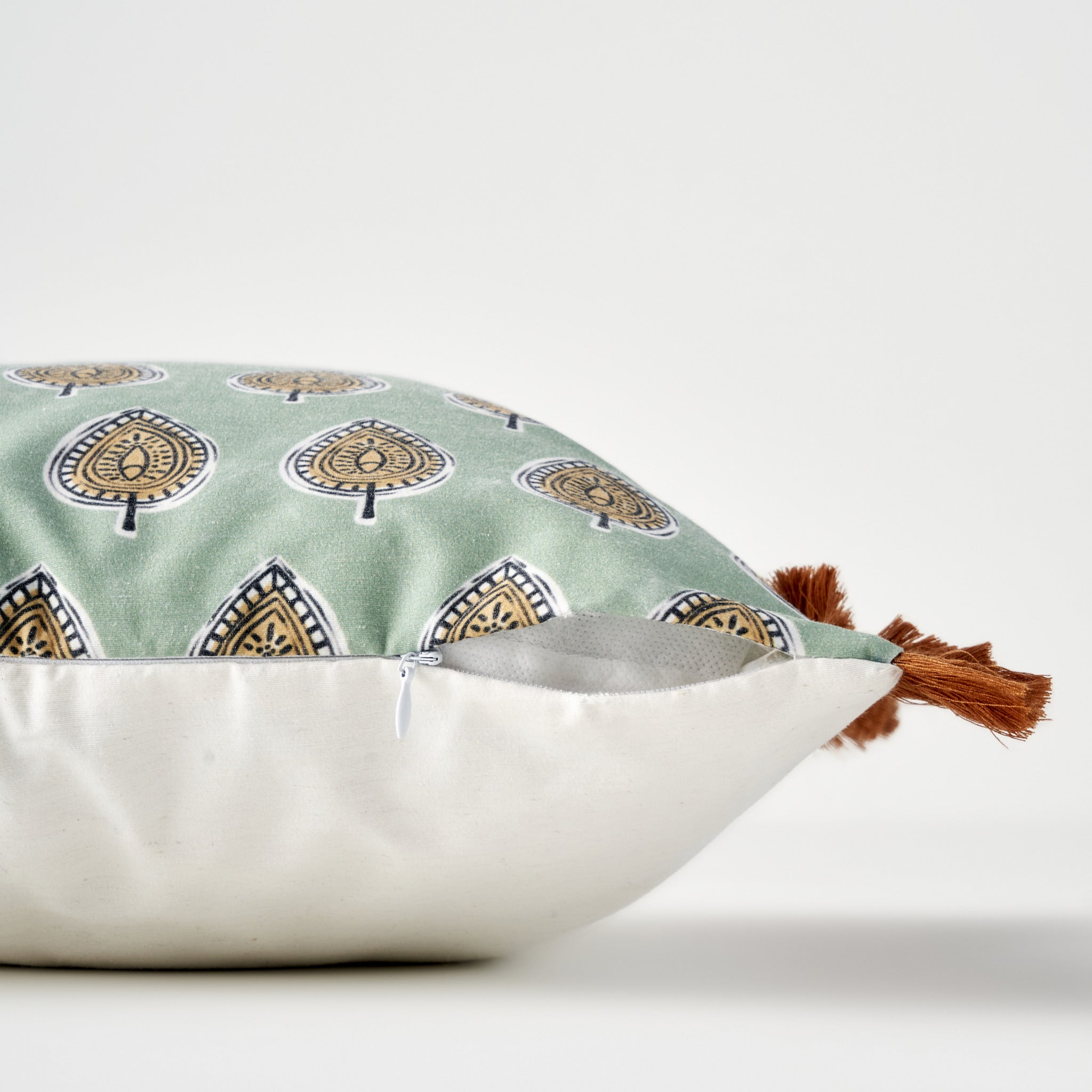 Indian Elegance Cushion Cover with Tassels