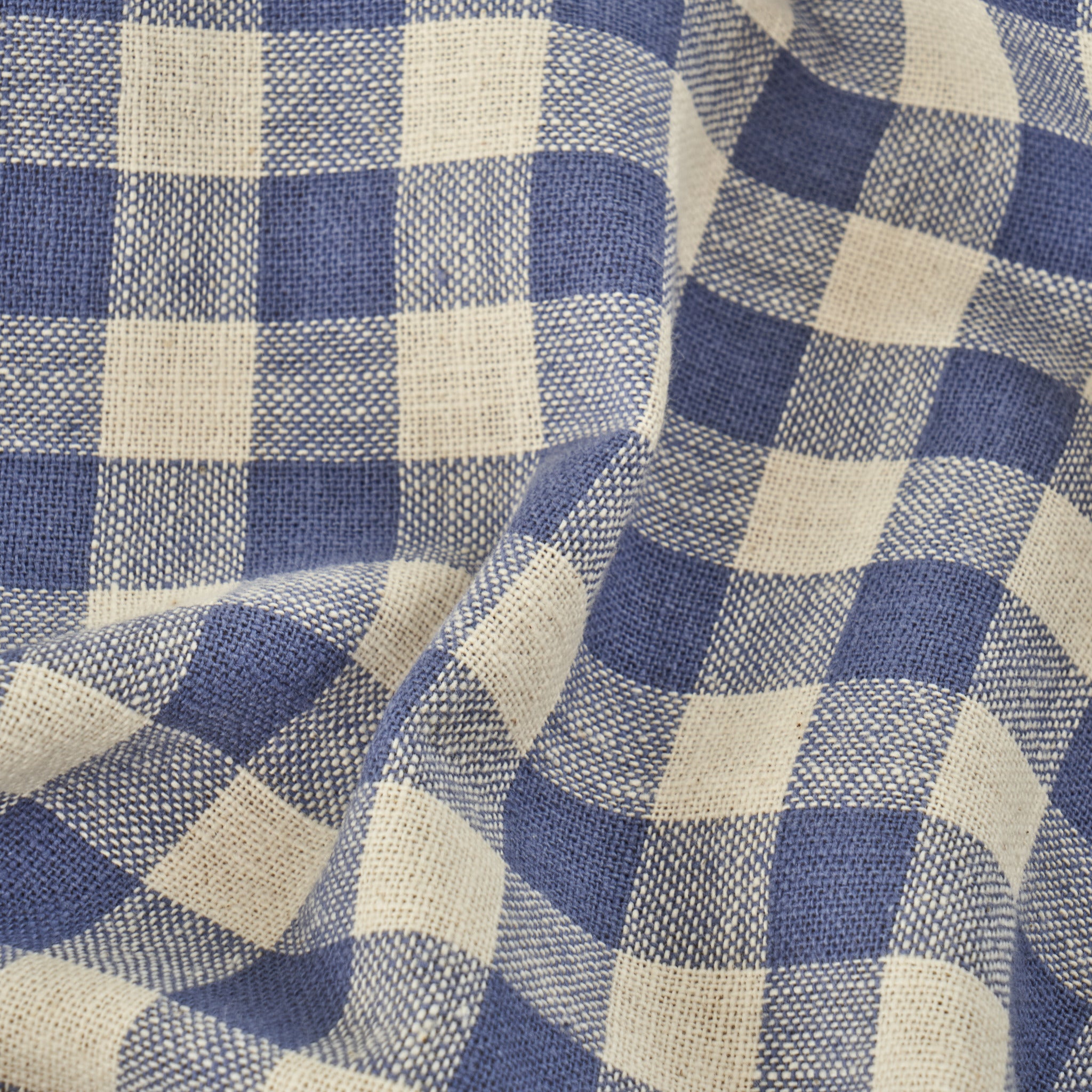 Bleu Blanc Gingham Cotton Table Runner