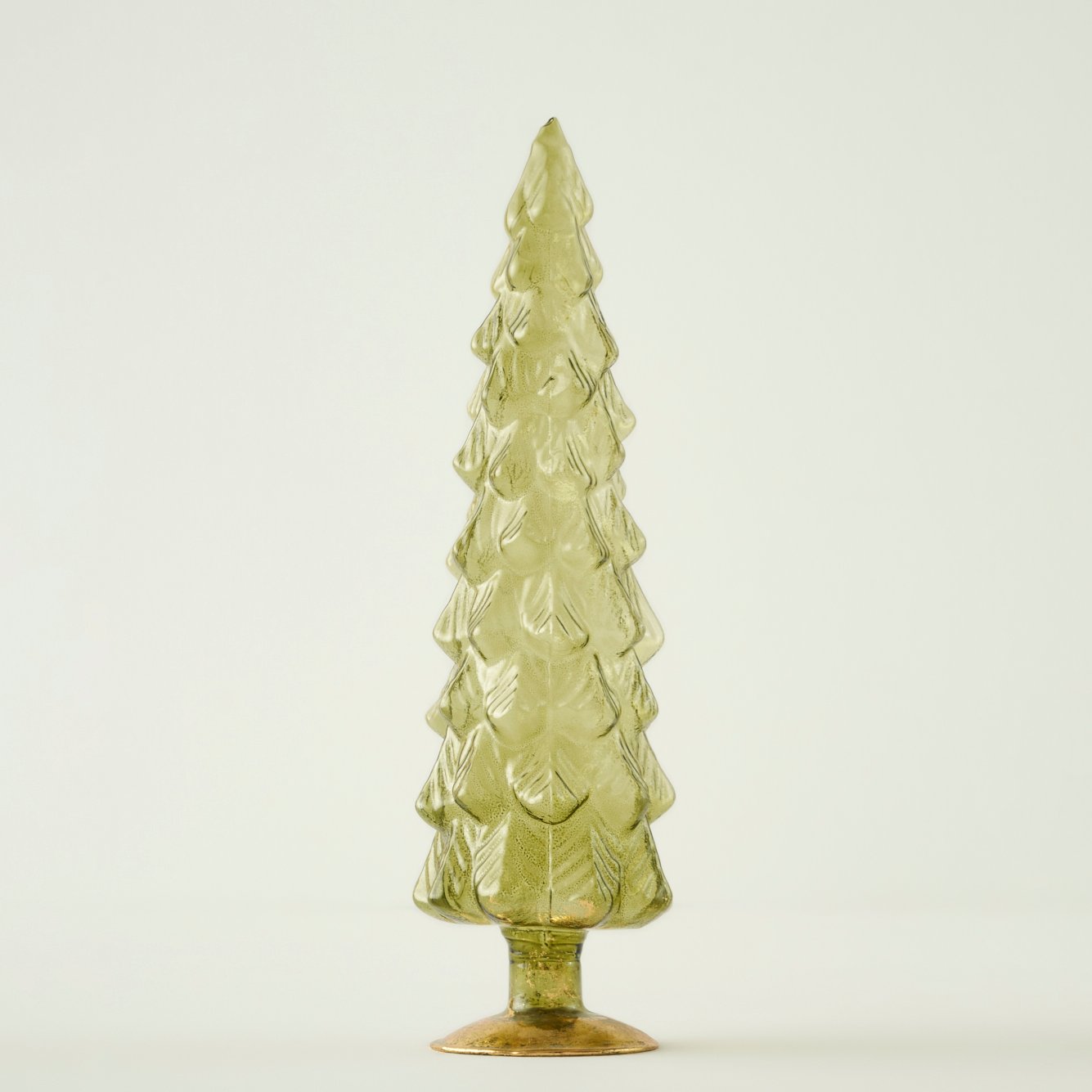 Pine Tree Glass Christmas Ornament