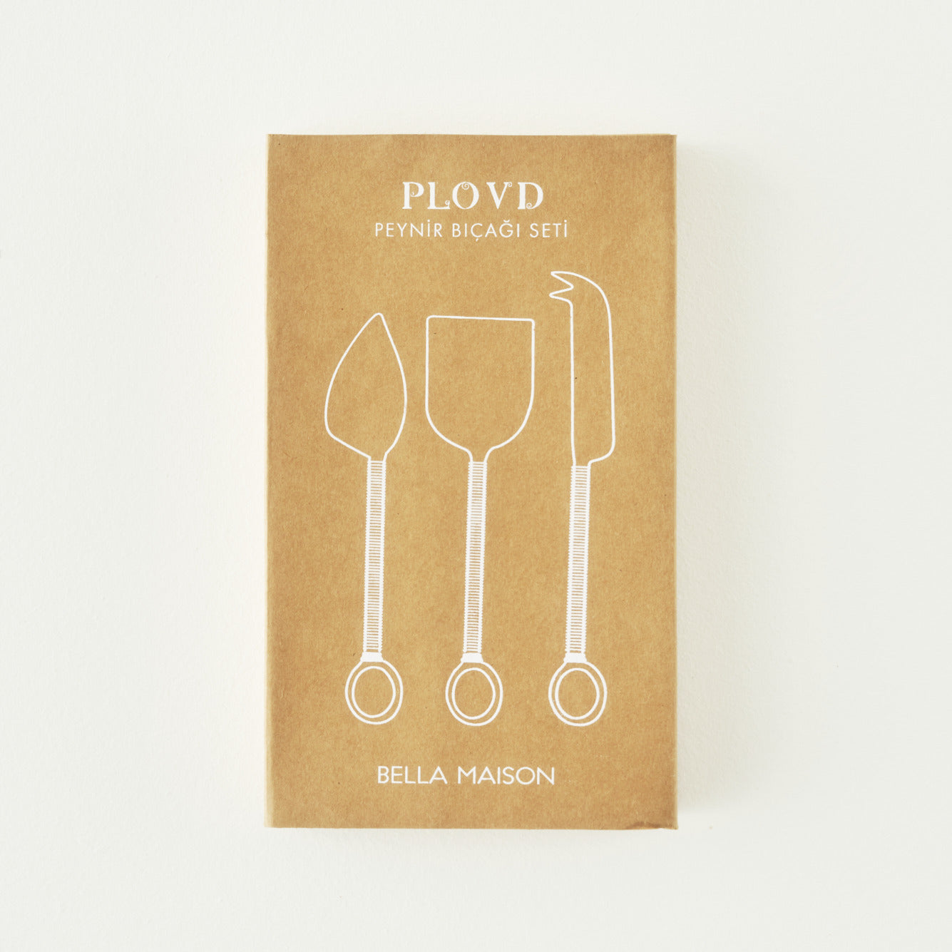 Plovd Cheese Knife Set with Rattan Handles (3 Piece)