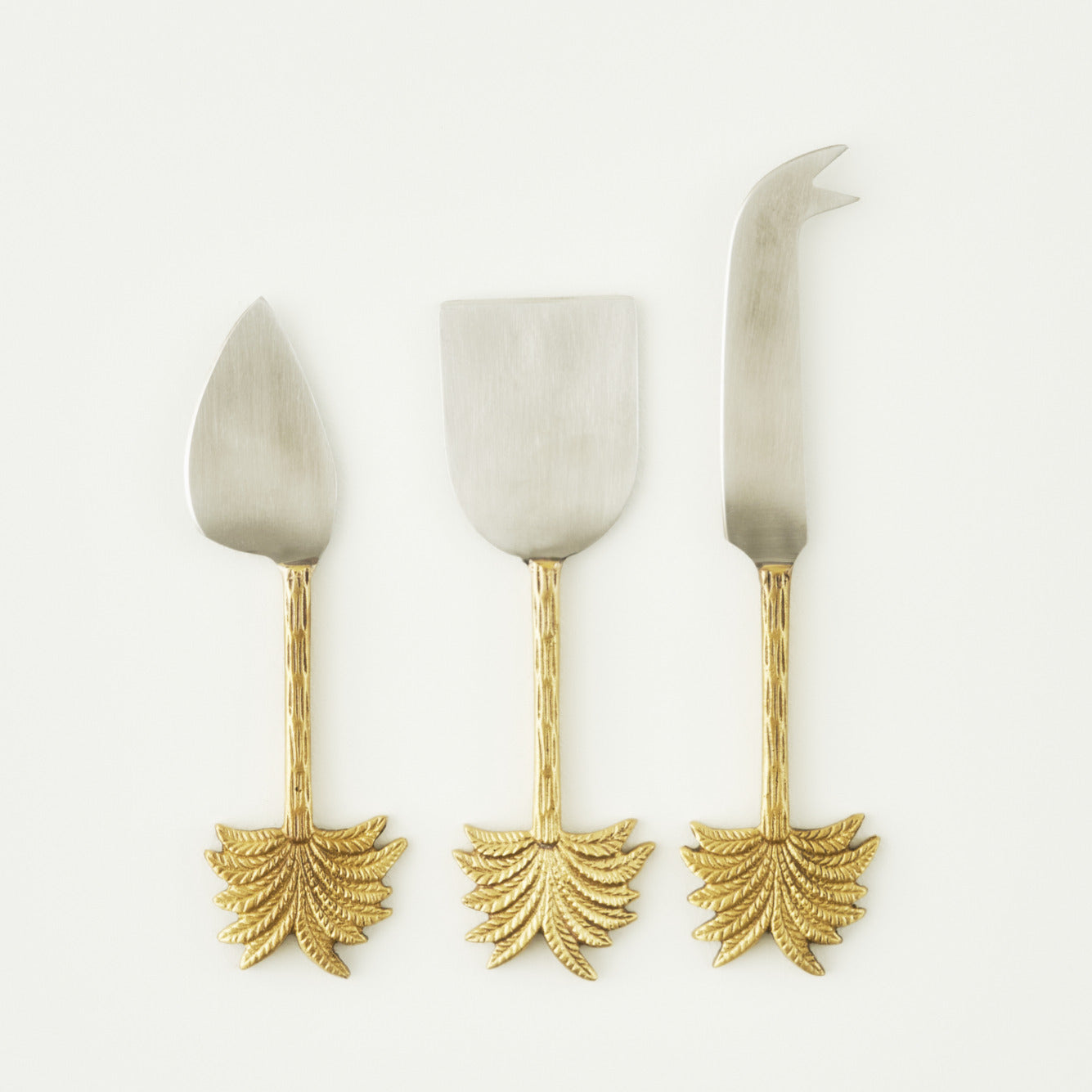 Palm Gold Cheese Knife Set (3-Piece)