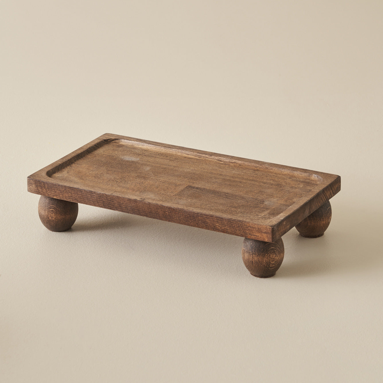 Wooden Rectangular Serving Stand