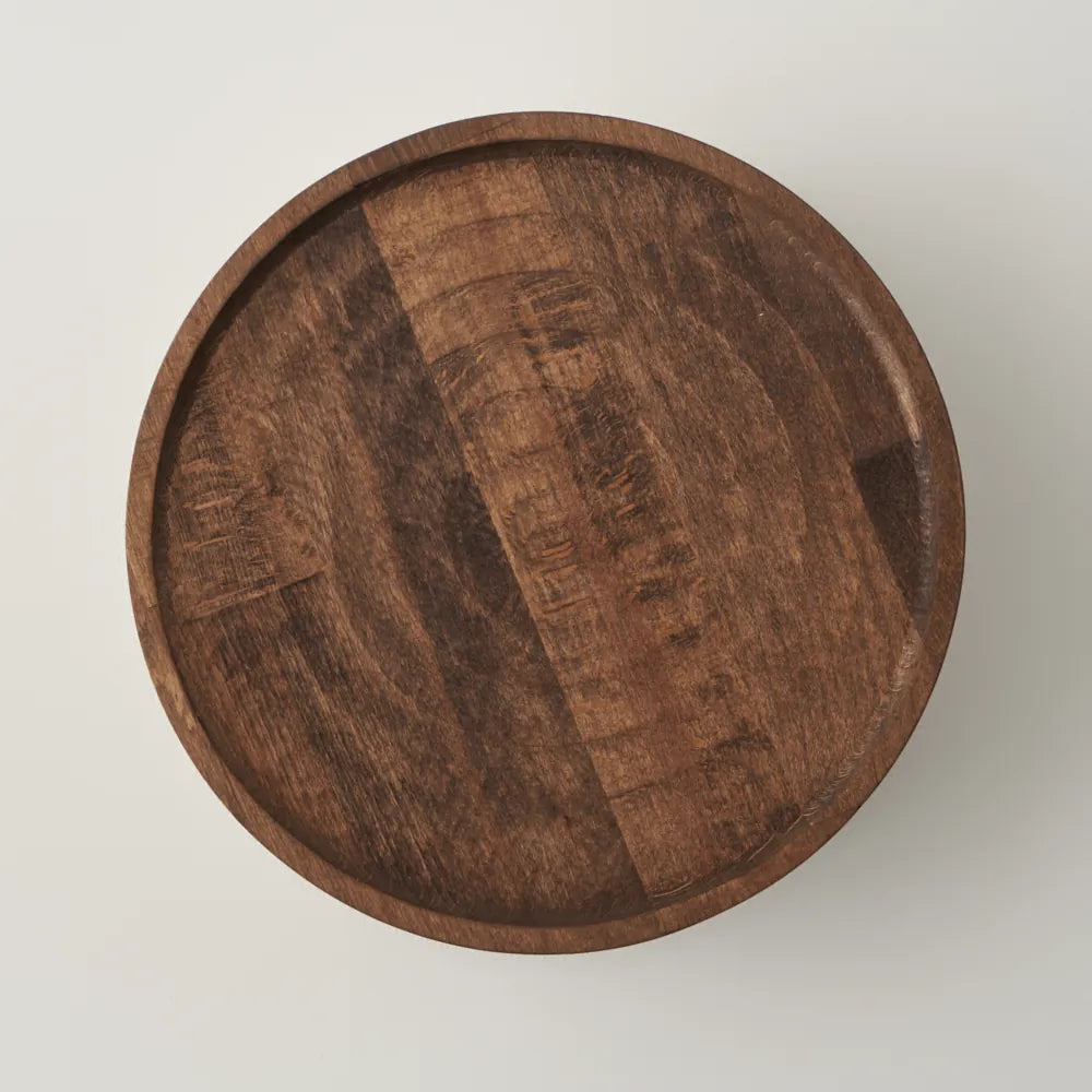 Wooden Round Serving Stand