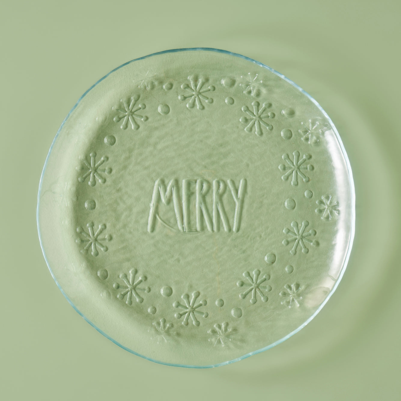 Merry Glass Serving Plate