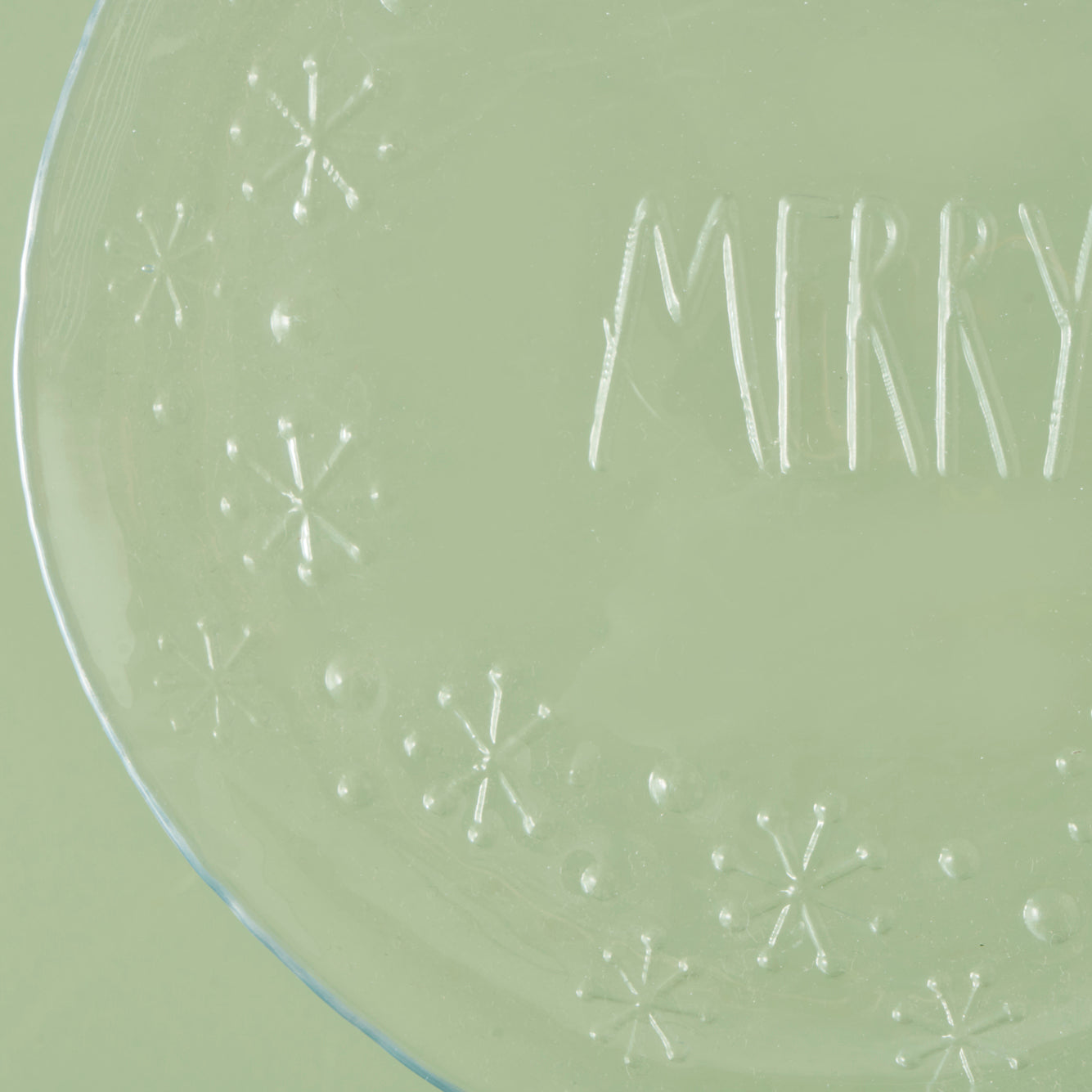 Merry Glass Serving Plate