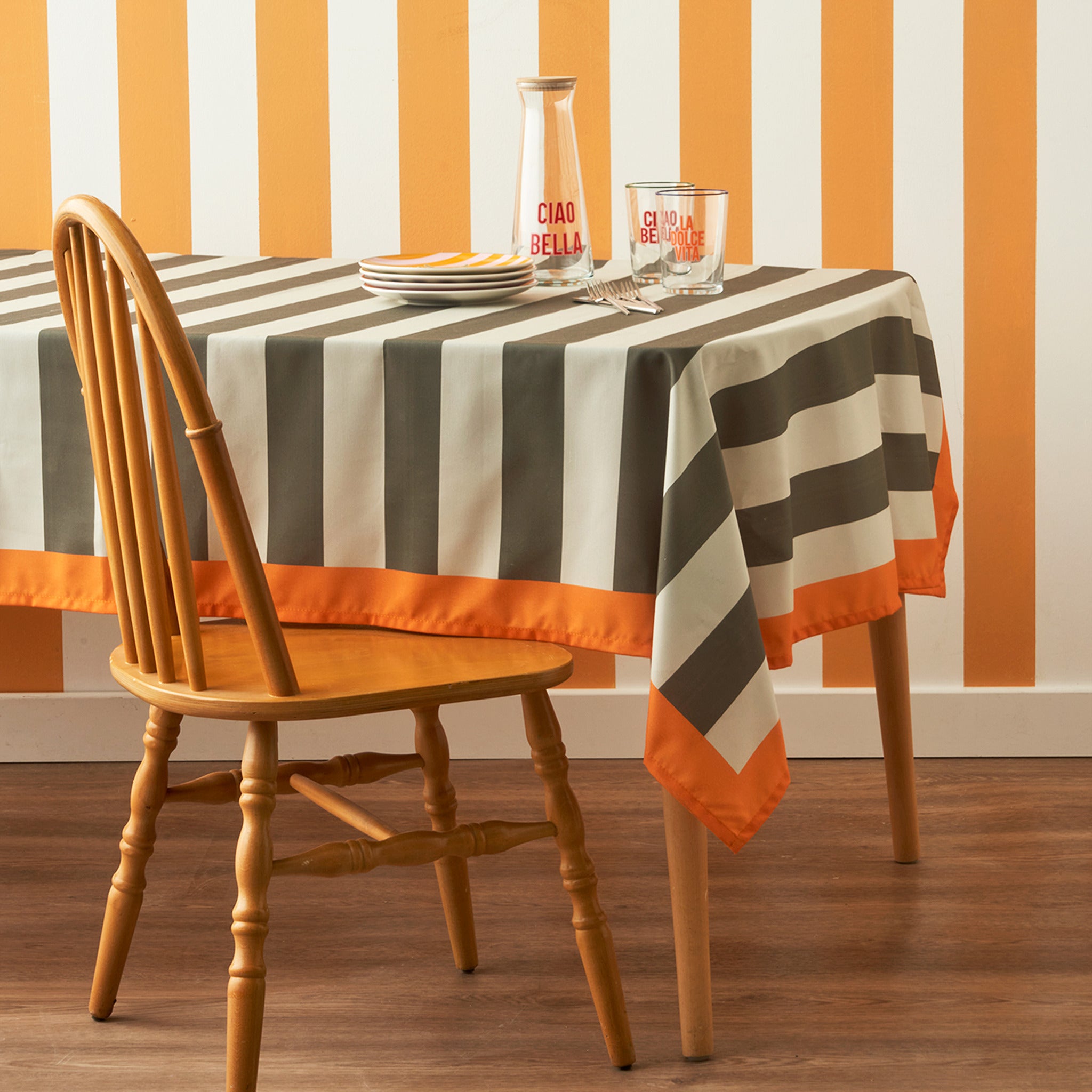 Line Stripe Printed Tablecloth