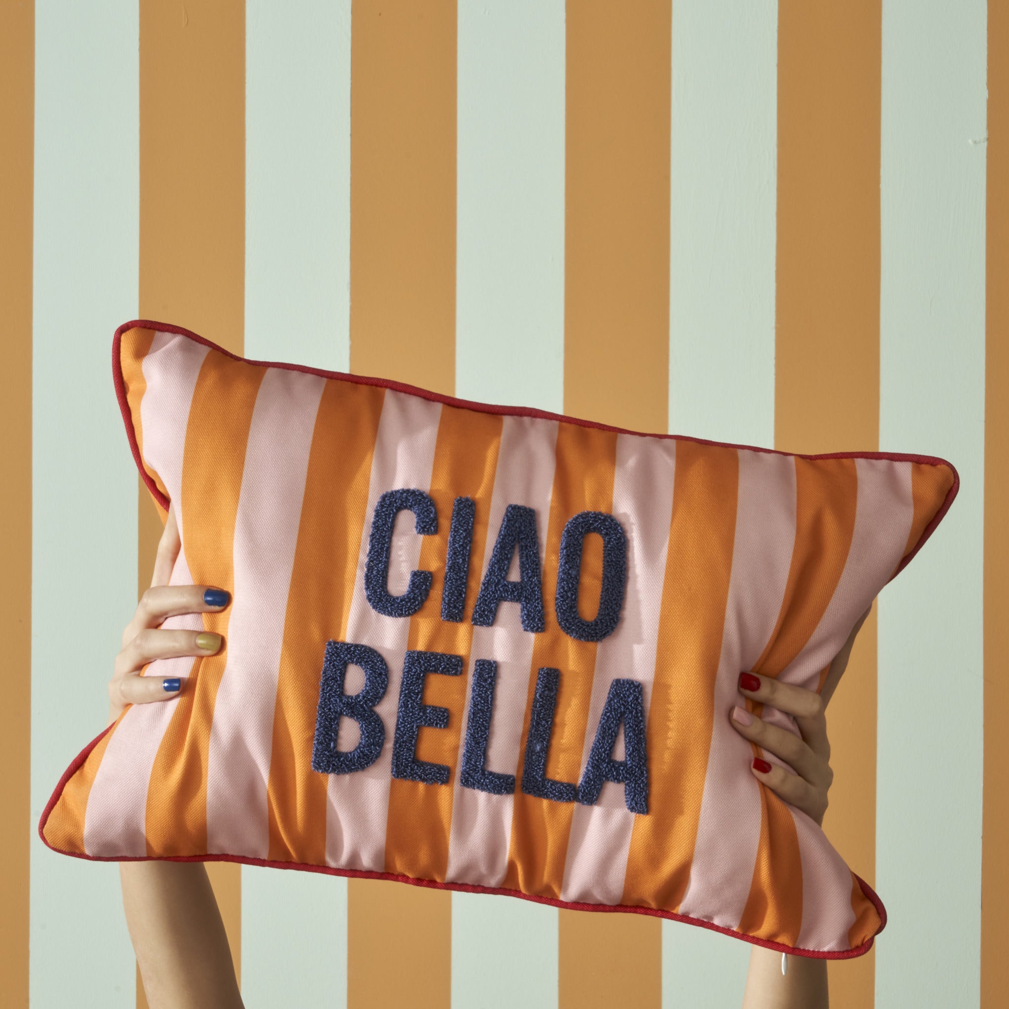 Line 'Ciao Bella' Punch Embroidered Cushion Cover