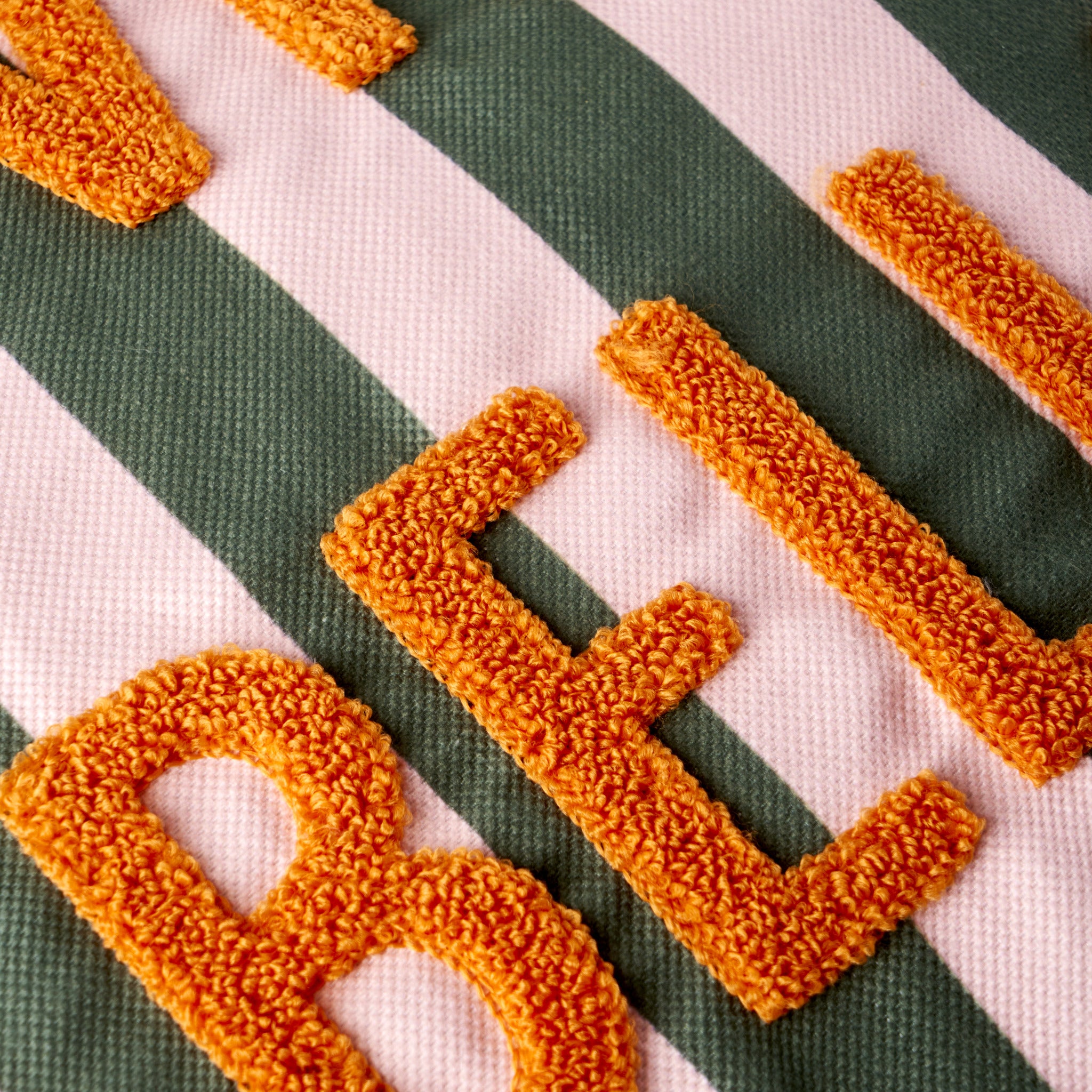 Line Punch Embroidered Cushion Cover