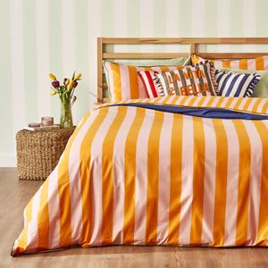 Line Striped Cotton Duvet Set