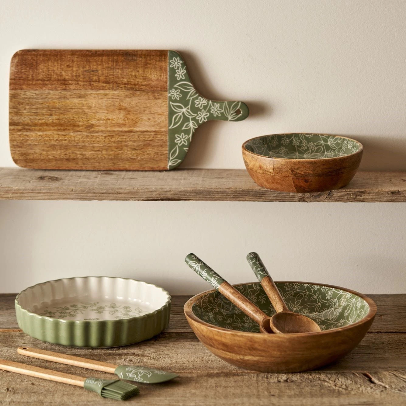 Floral Mango Wood  Cutting Board