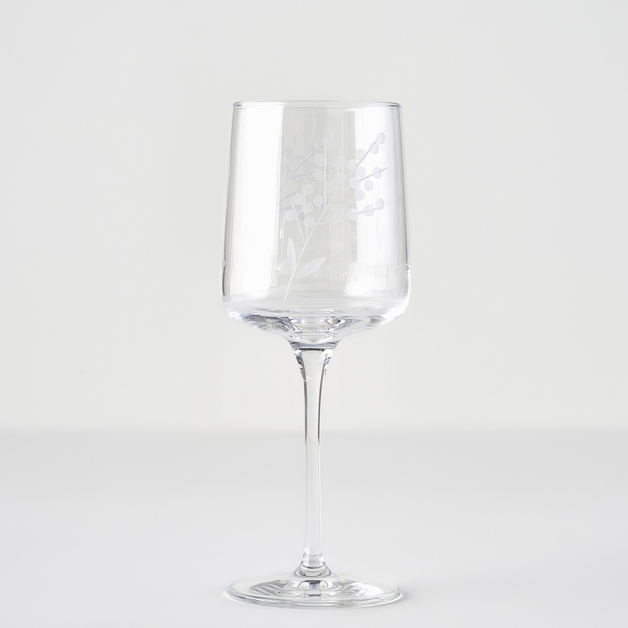 Exclusive Etched Floral Wine Glass (Set of 6)