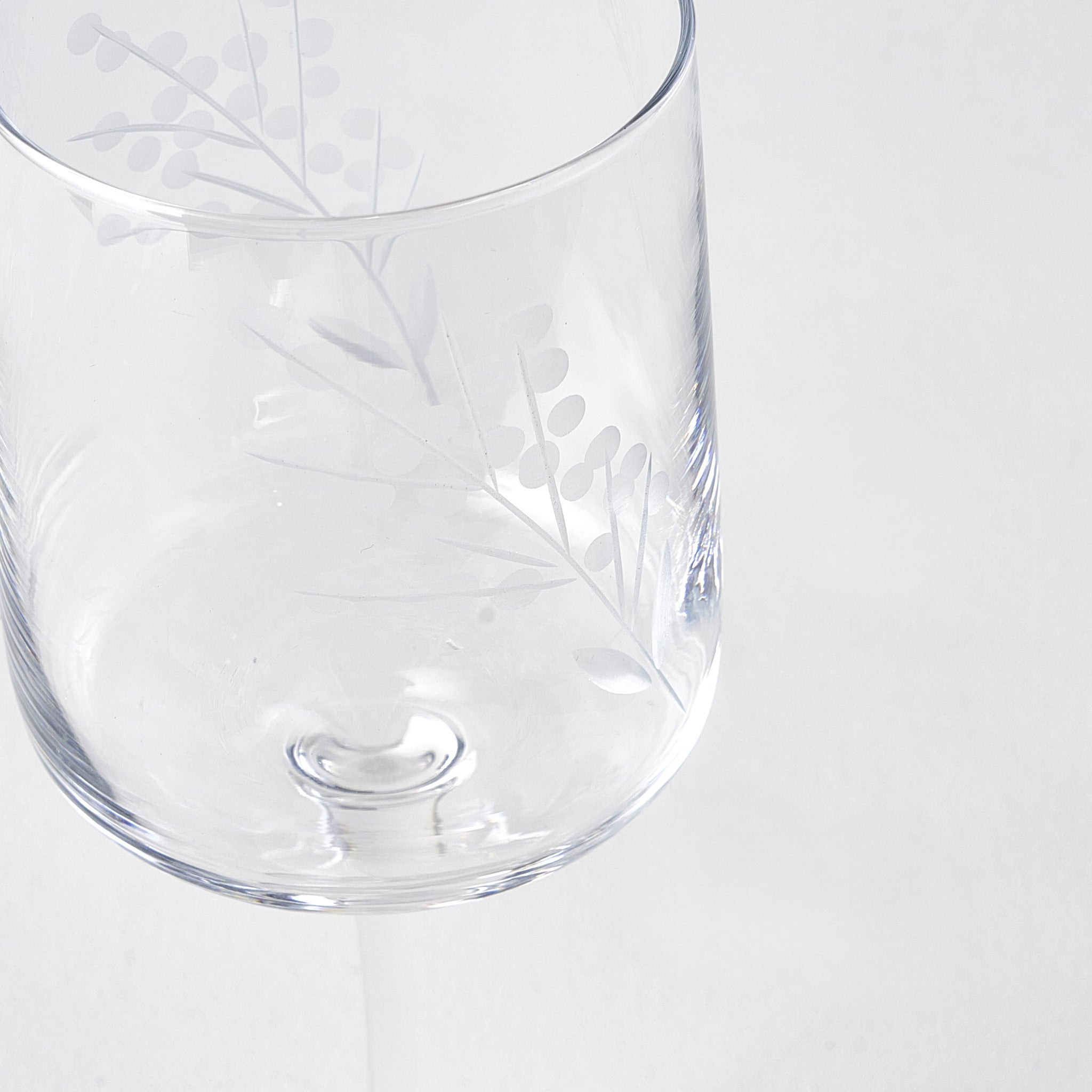 Exclusive Etched Floral Wine Glass (Set of 6)