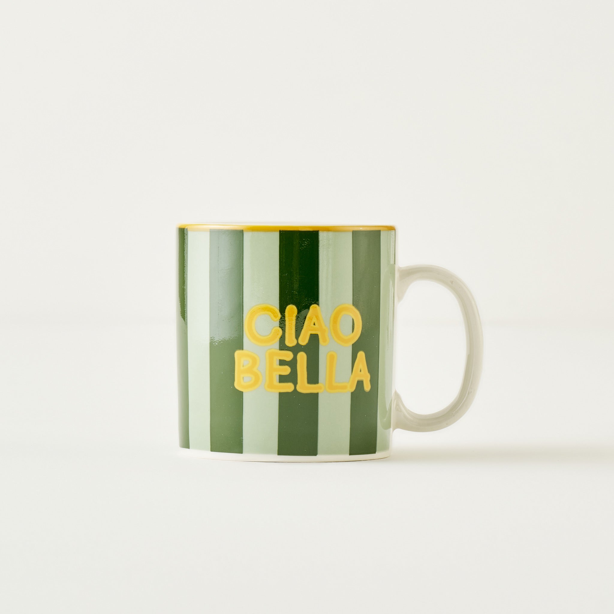 Line Striped Porcelain Mug