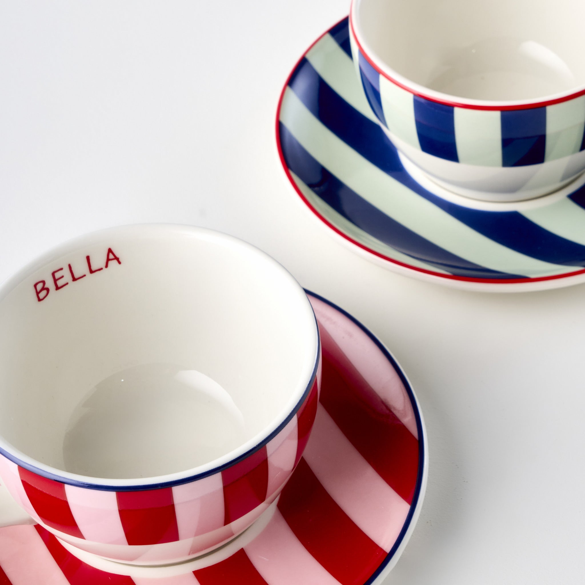 Line Porcelain Tea Cup Set (2 Pieces)