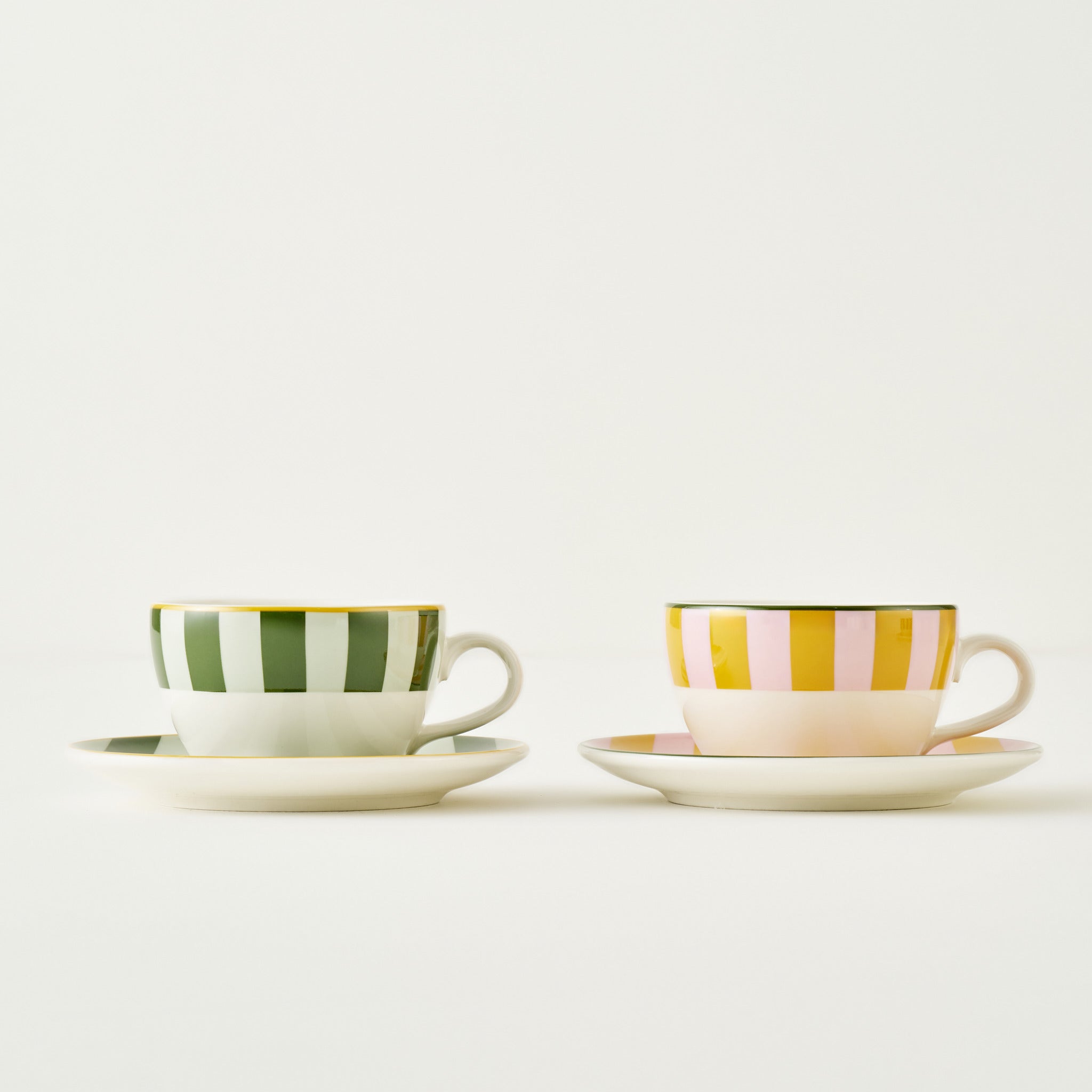 Line Porcelain Tea Cup Set (2 Pieces)