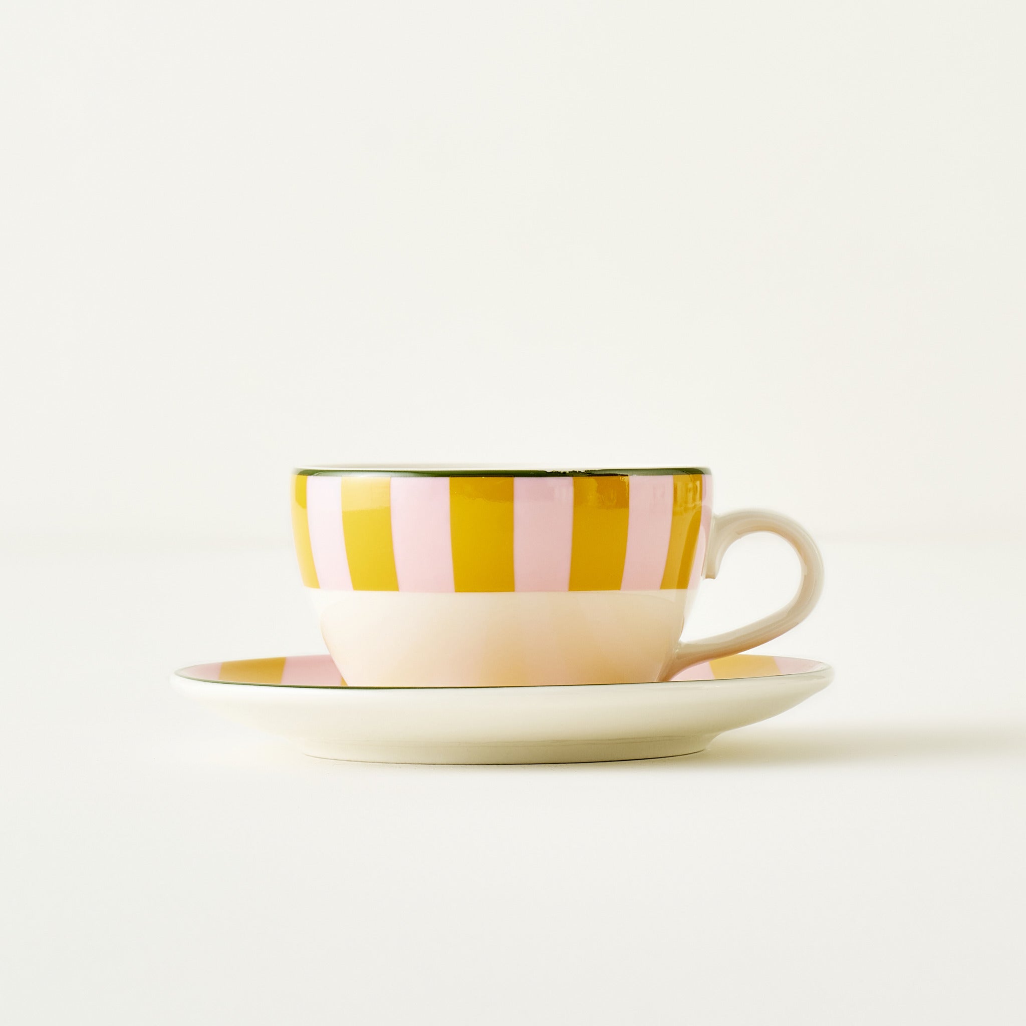 Line Porcelain Tea Cup Set (2 Pieces)