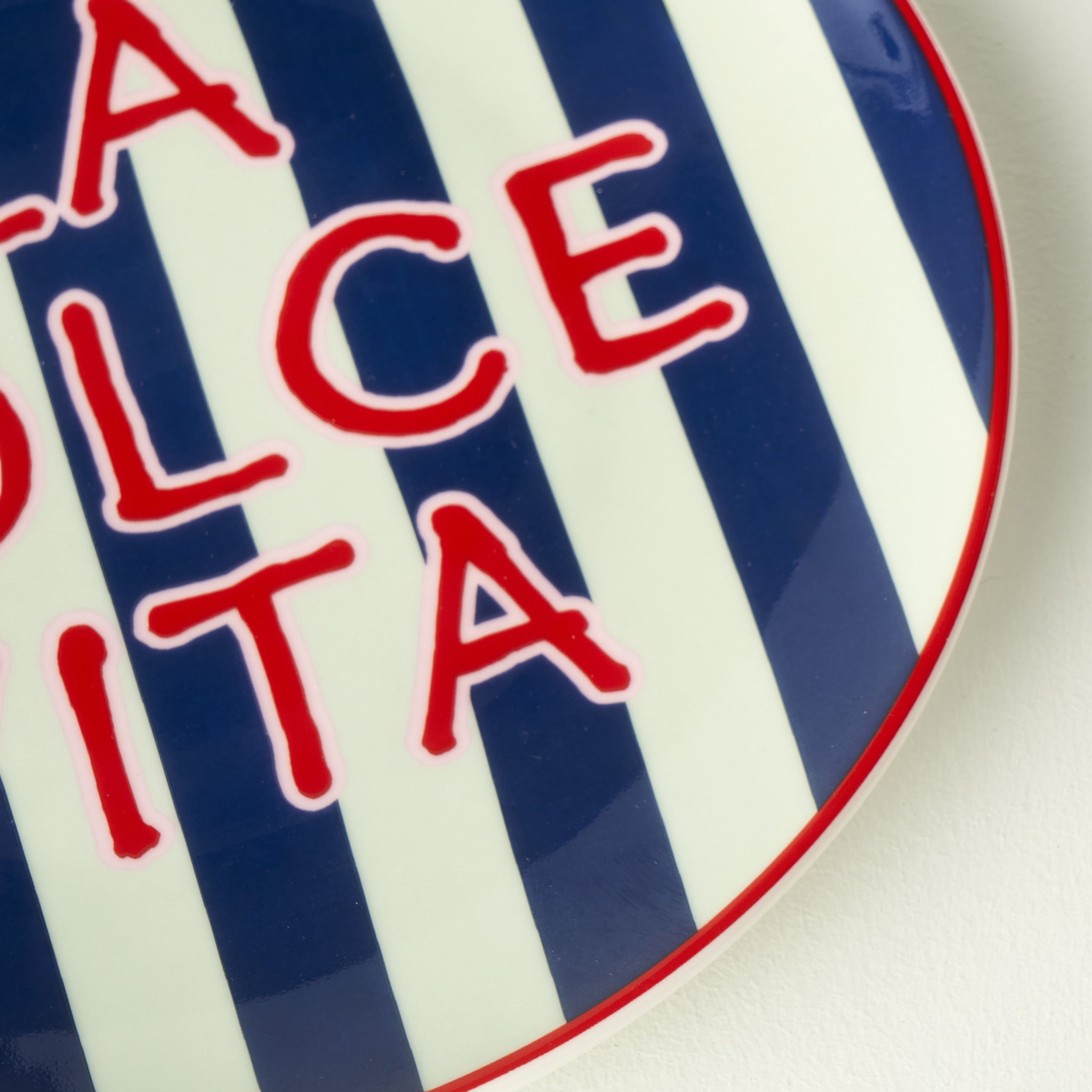 Line Porcelain Dessert Plate (Set of 4)