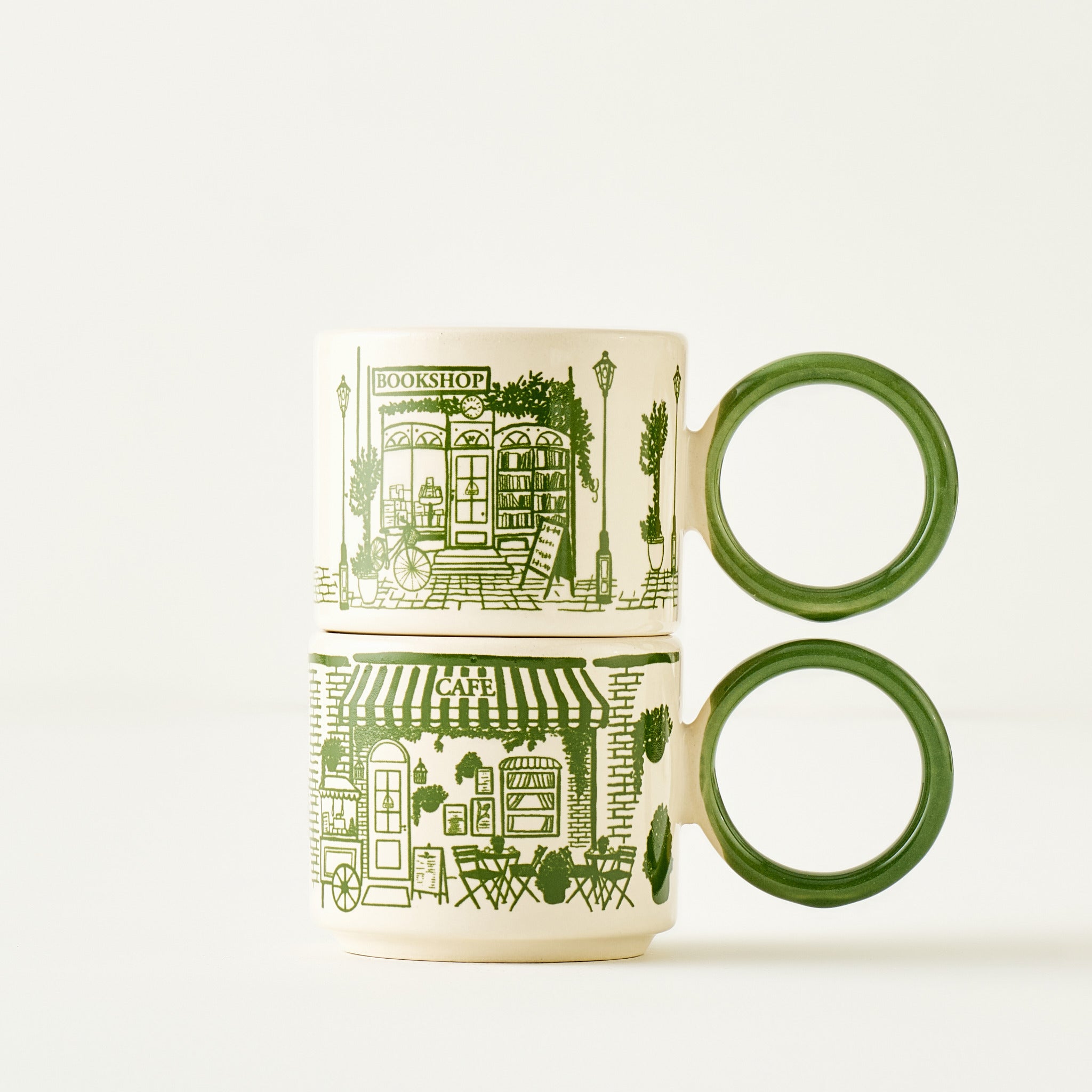 Scene Ceramic Cup Set (2 Pieces)