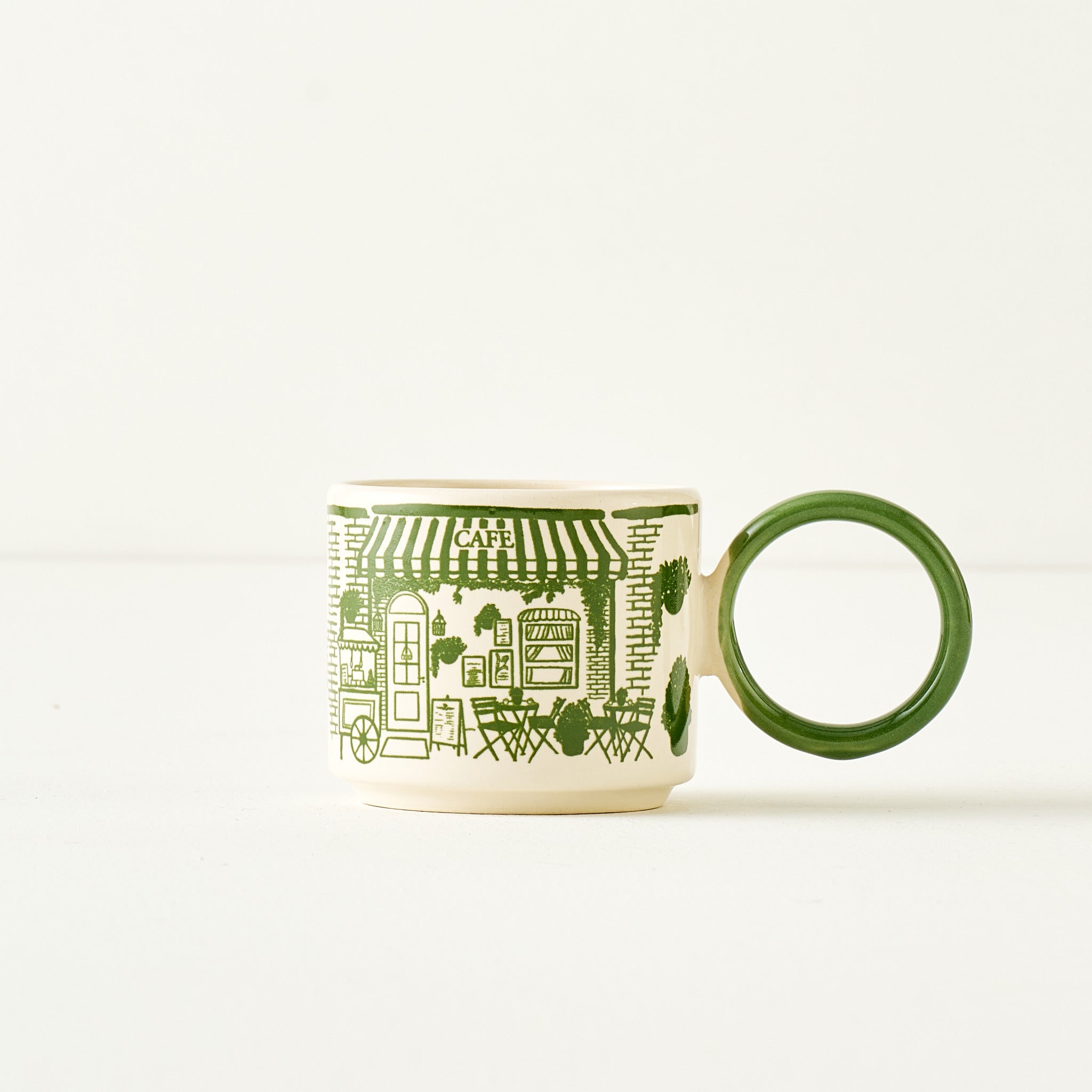 Scene Ceramic Cup Set (2 Pieces)