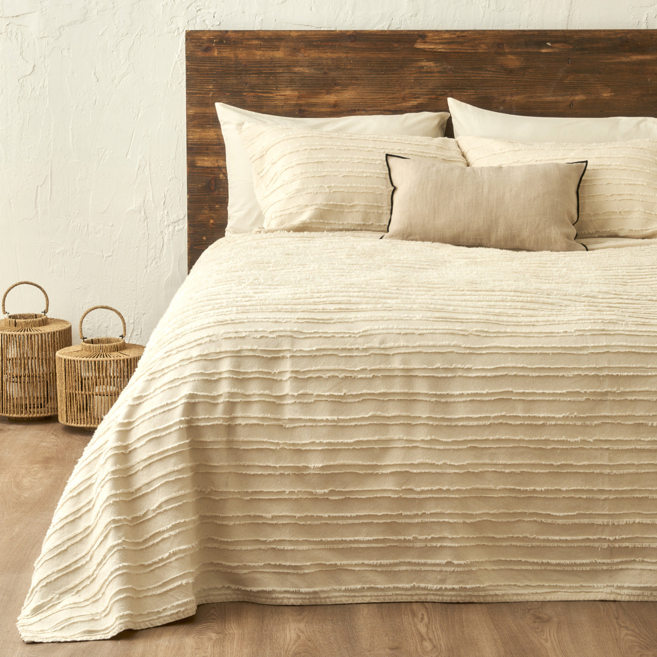 Bohemian Cotton Coverlet with Shams