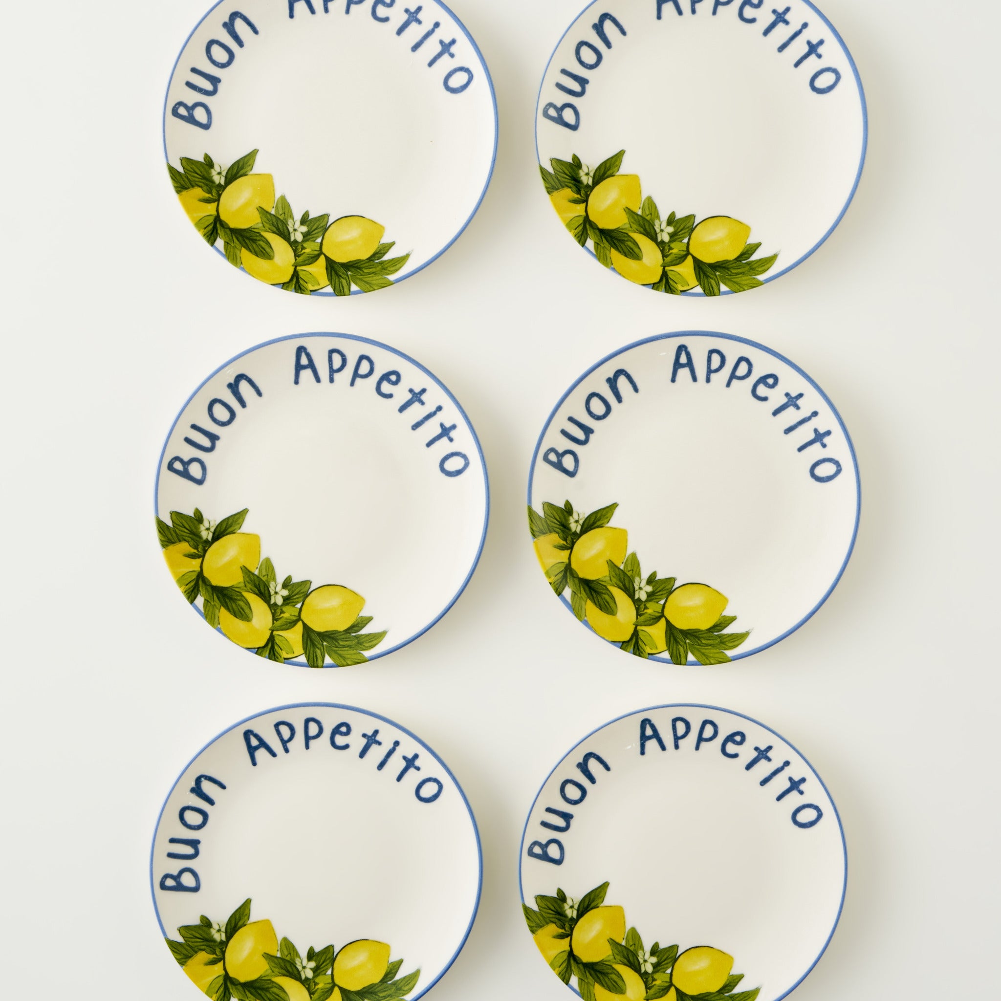 Lemoncello Porcelain Dessert Plate (Set of 6)