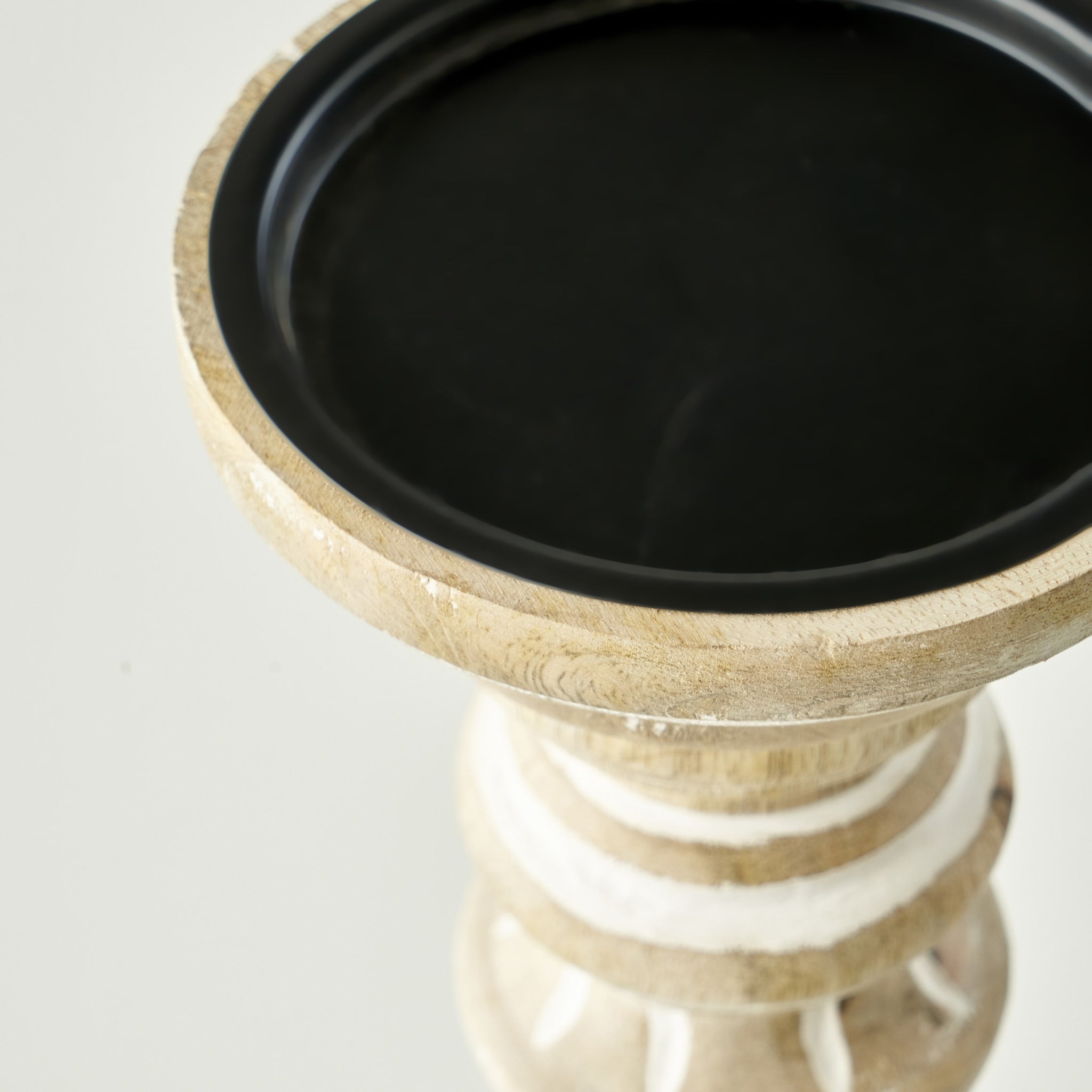 Esta Mango Wood Pillar Candle Holder