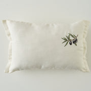 Olive Embroidered Cushion Cover