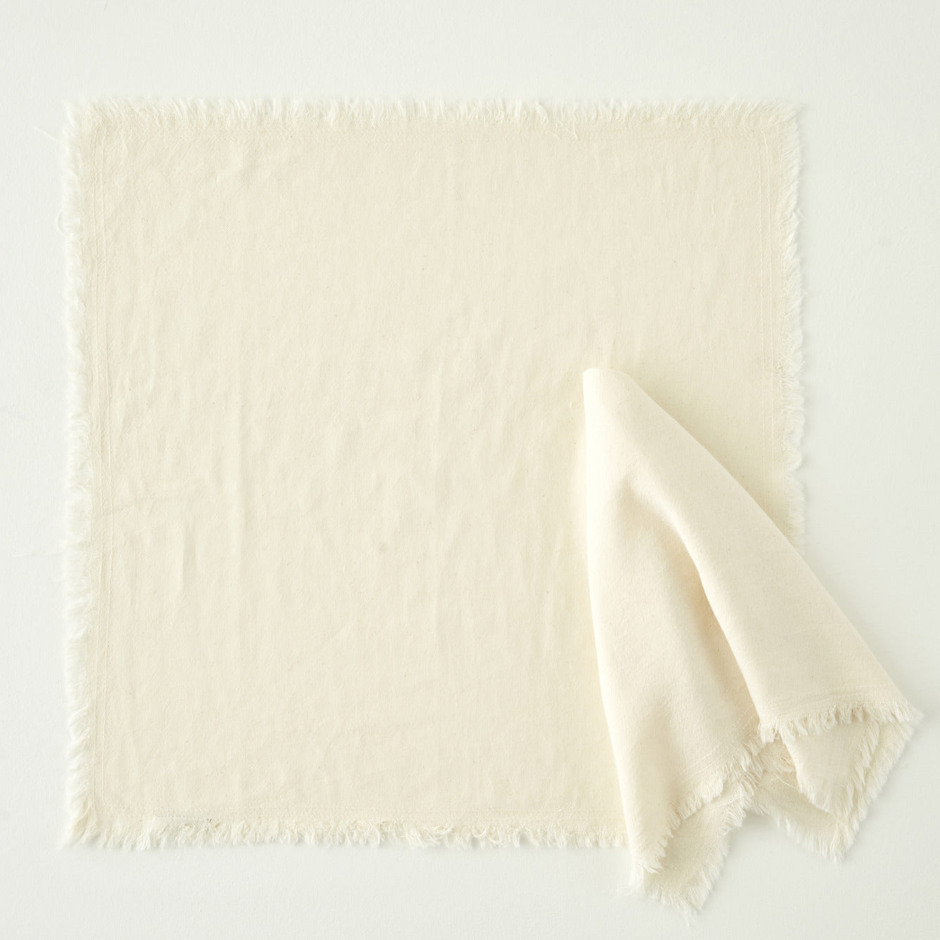 Olive Fringed Cotton Napkin