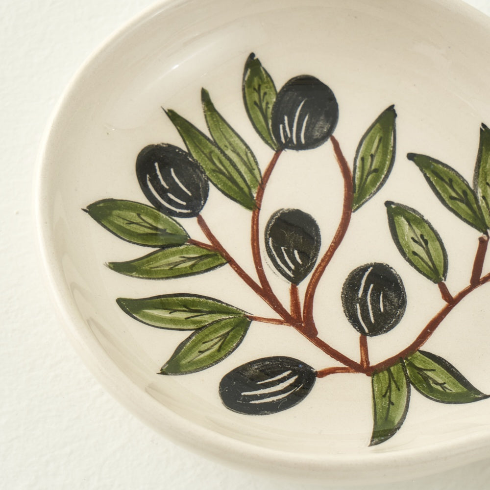 Olive Spoon Rest Dish texture detail