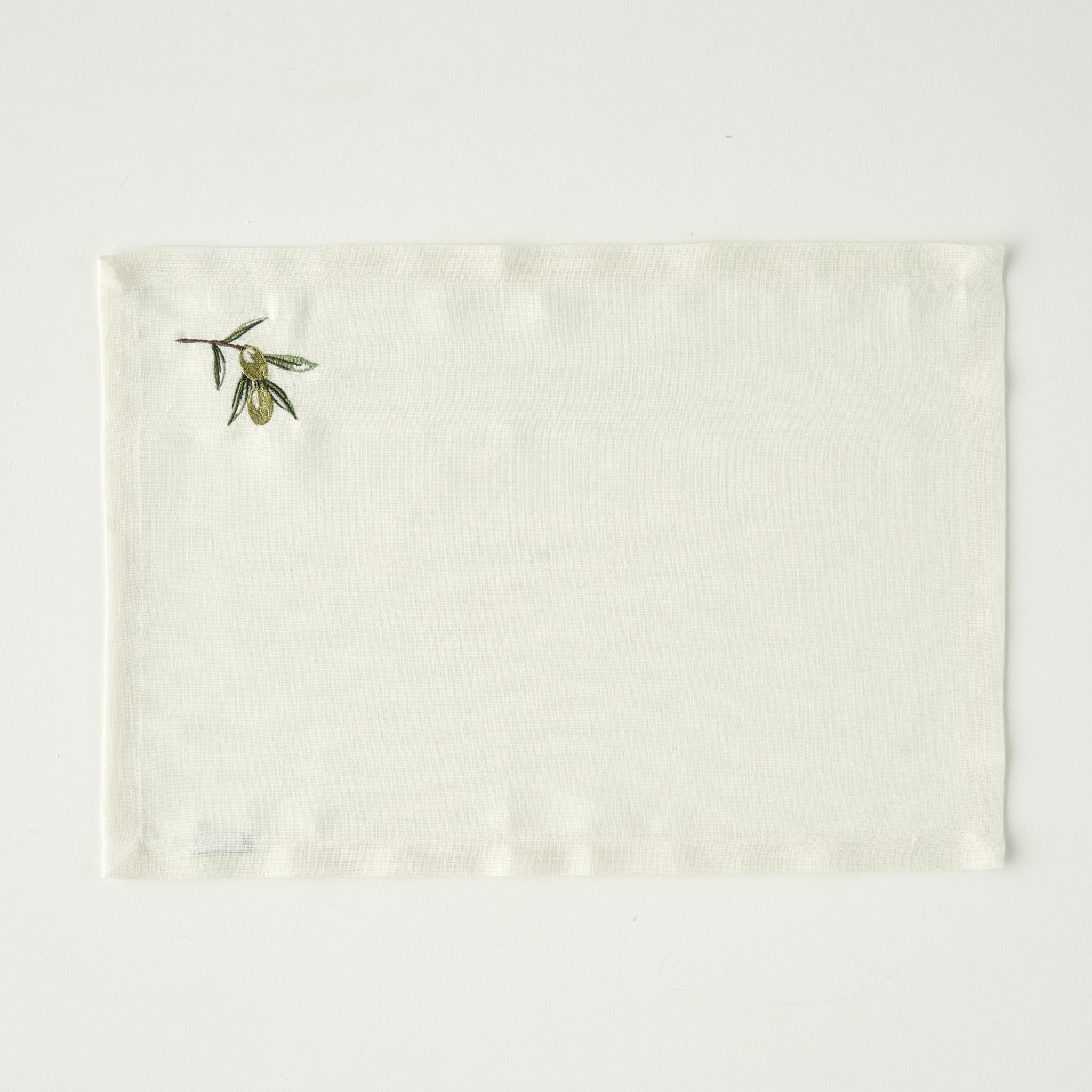 Olive Embroidered Placemat