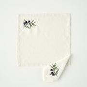 Olive Embroidered Napkin