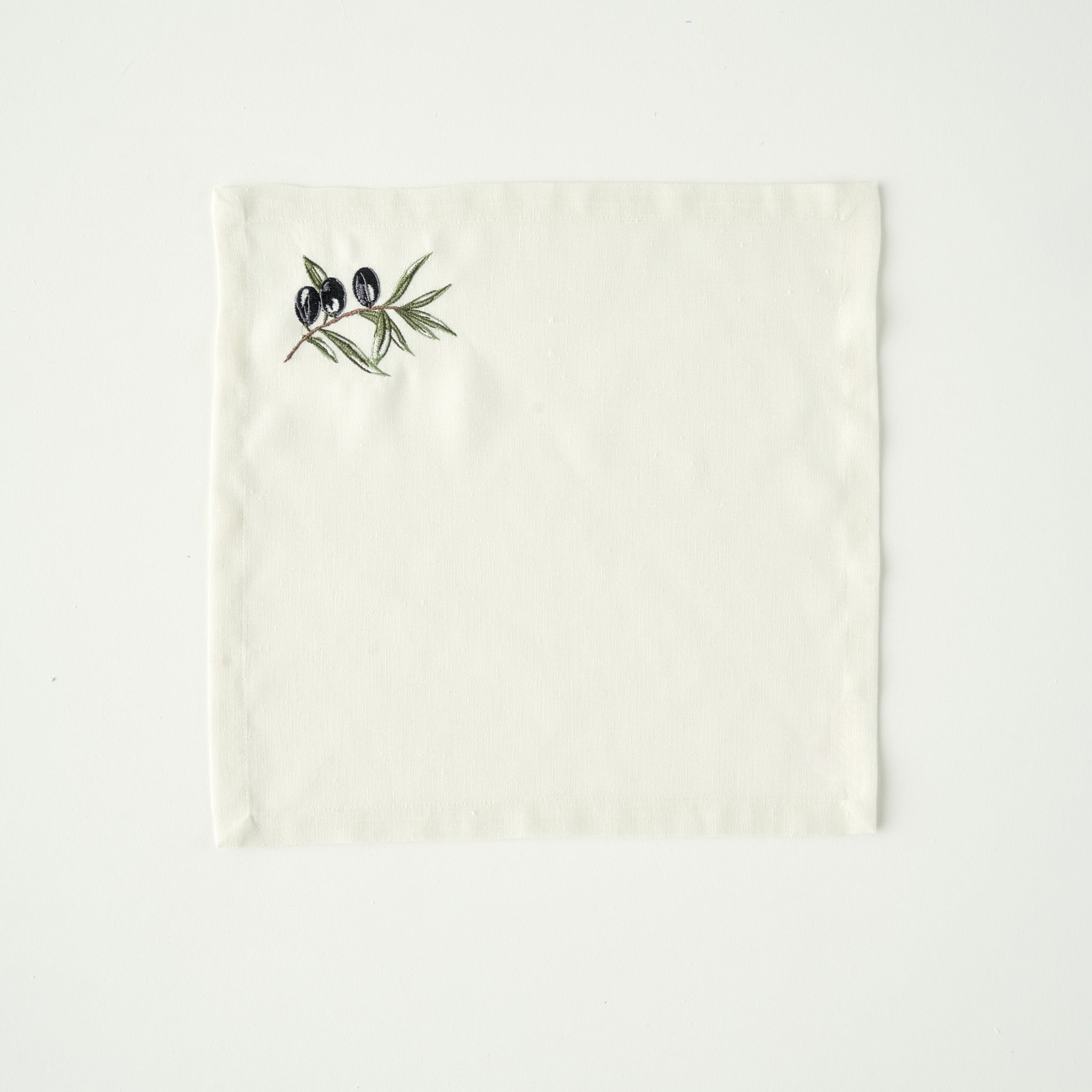 Olive Embroidered Napkin