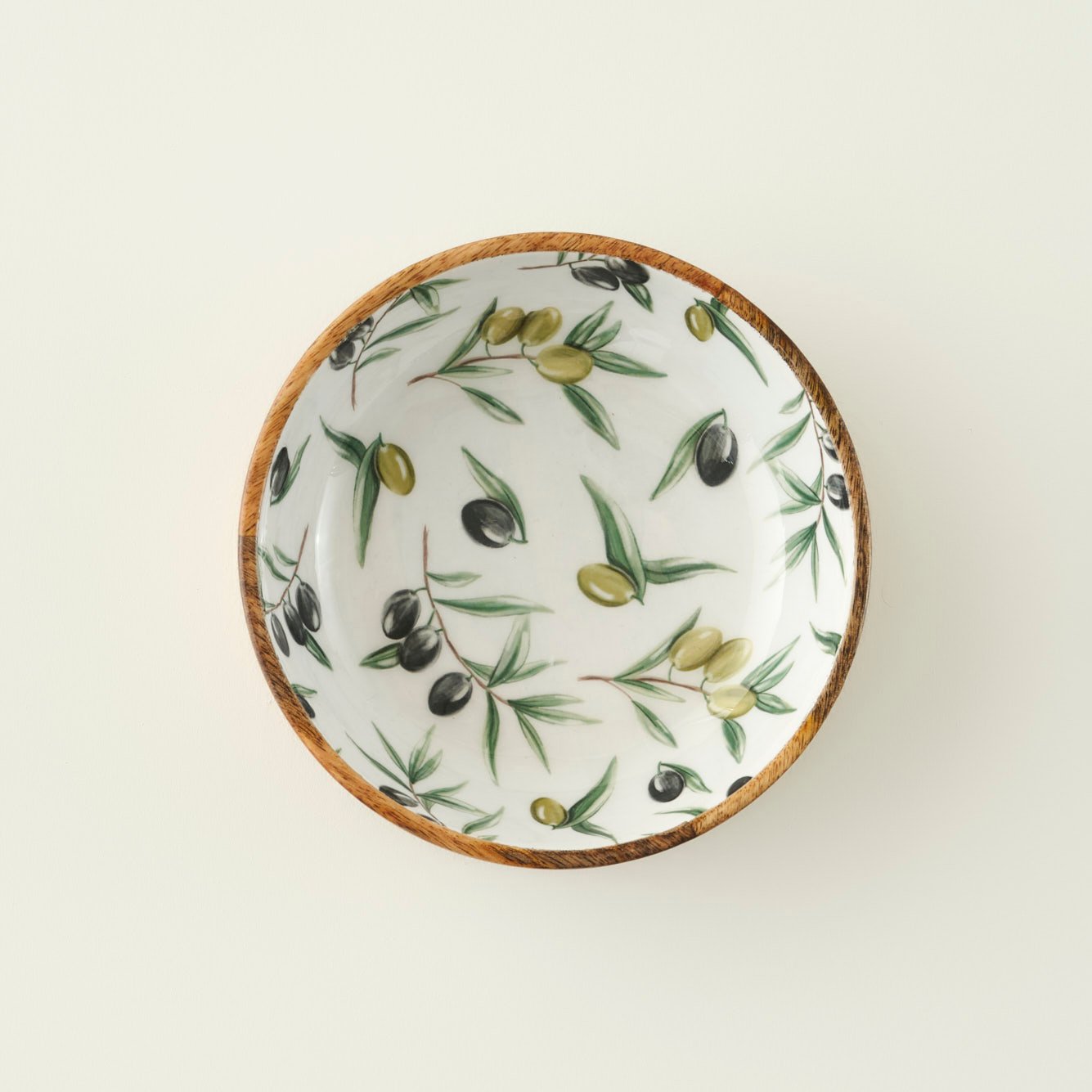 Olive Mango Wood Serving Bowl