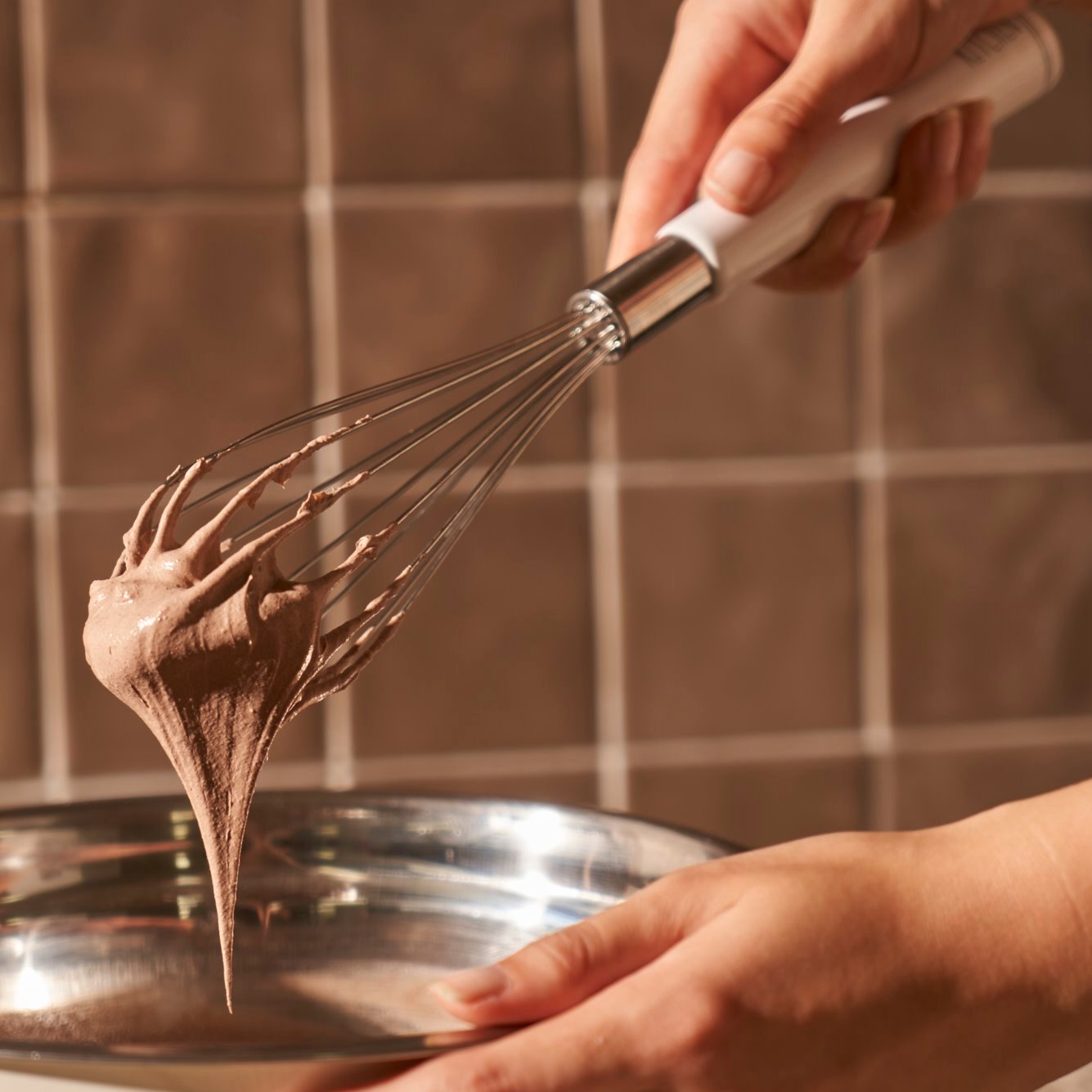 My Kitchen Stainless Steel Whisk With Porcelain Handle
