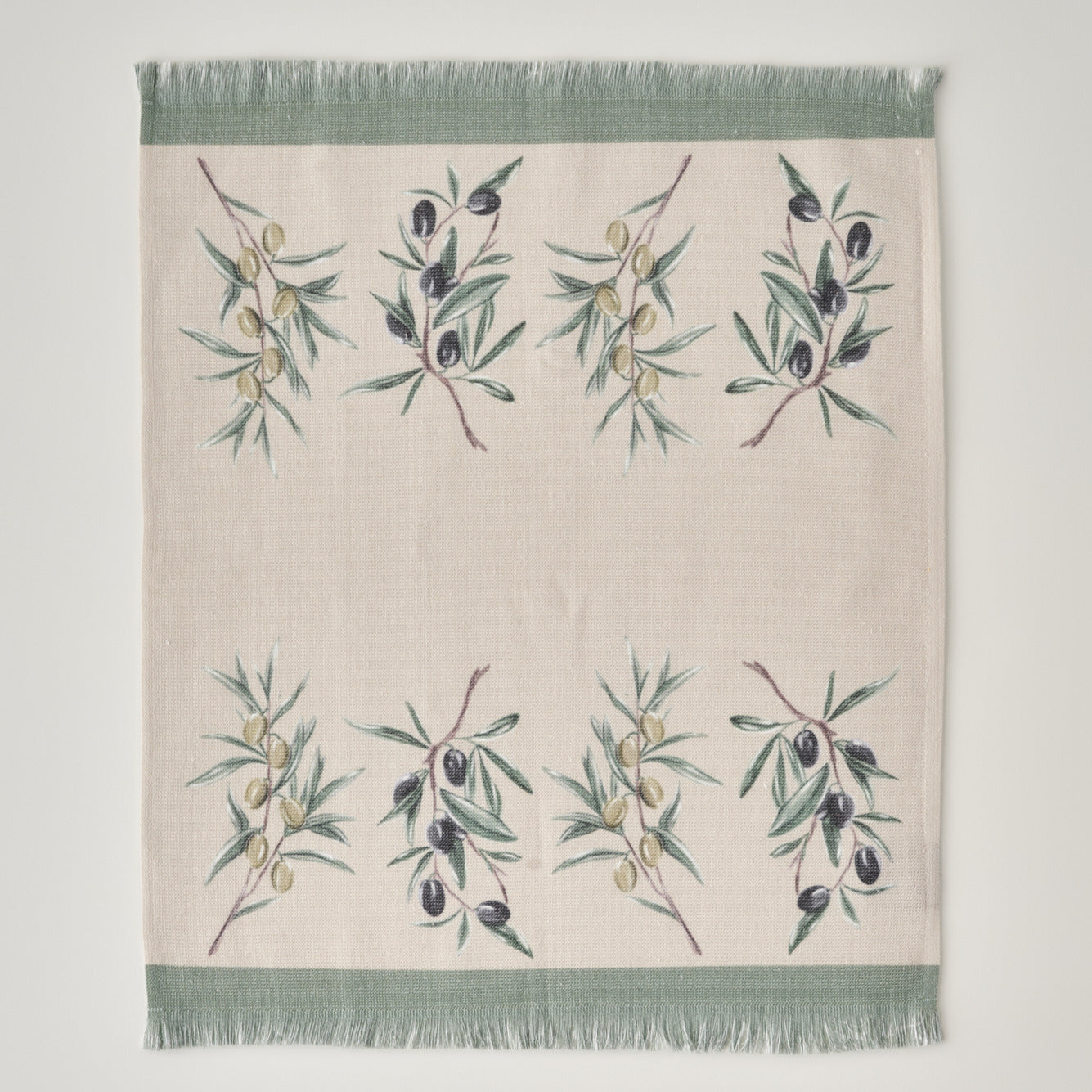 Olive Printed Kitchen Towels (Set of 2)