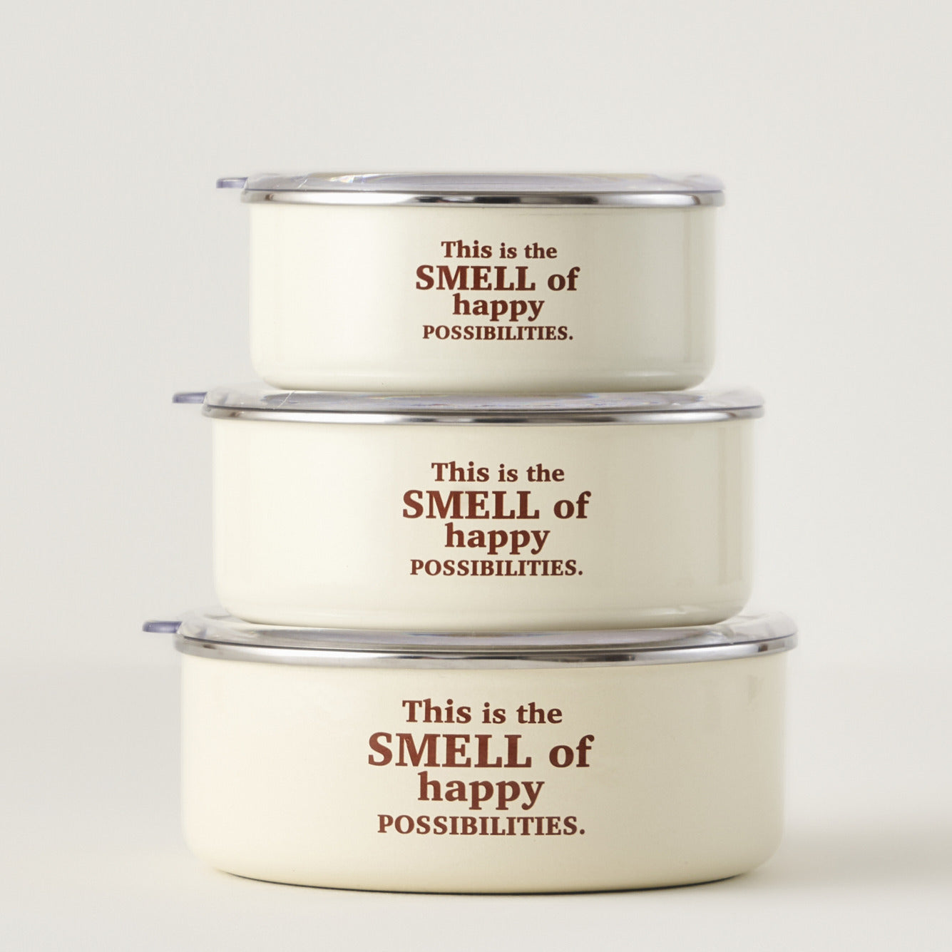 Cozy Enamel Storage Bowls with Clear Lids