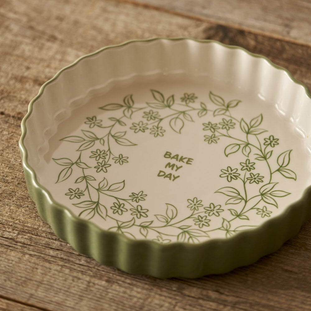 Floral Stoneware Baking Dish