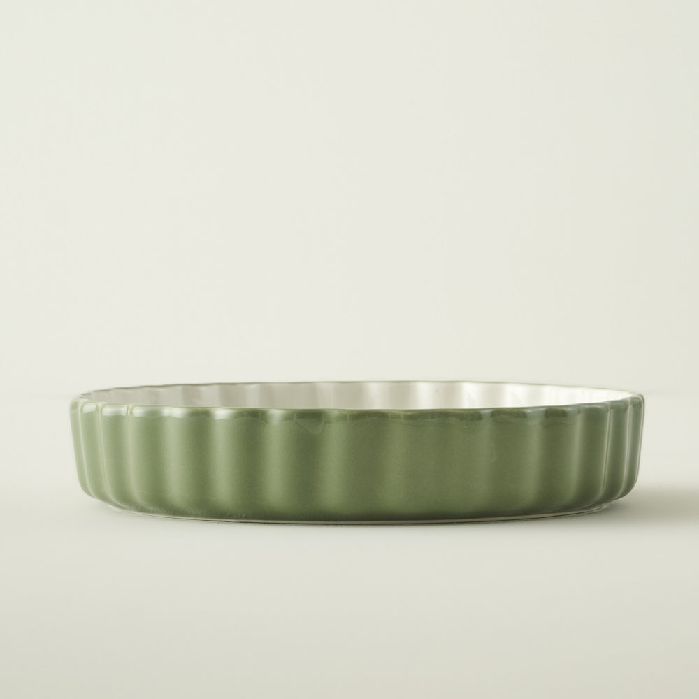 Floral Stoneware Baking Dish texture detail