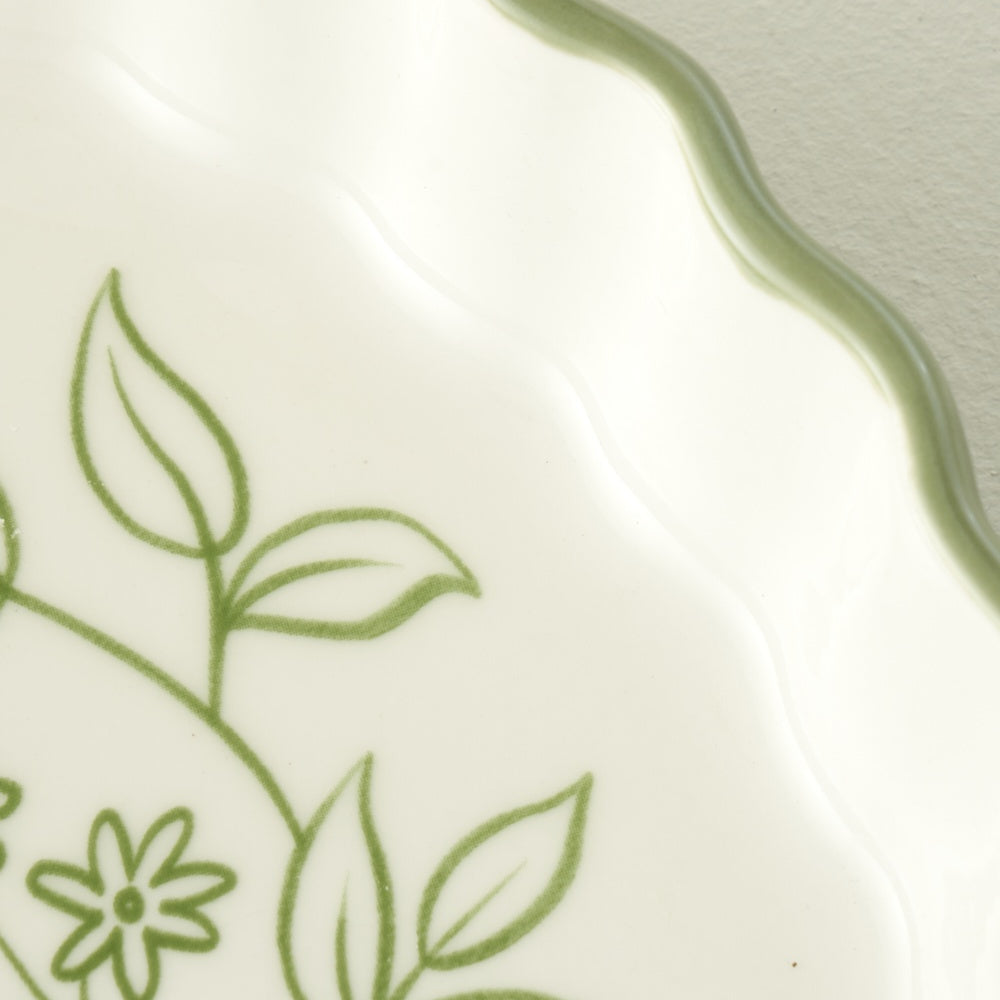 Floral Stoneware Baking Dish side view