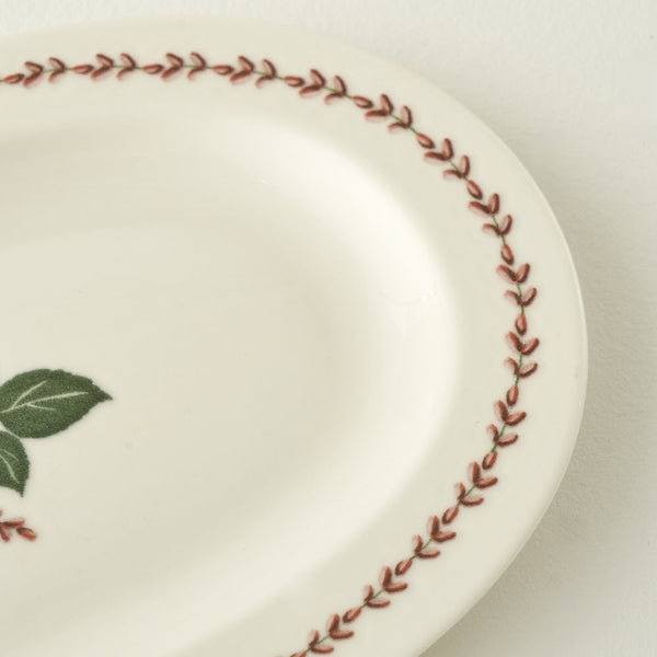 Rose Porcelain Oval Serving Platter