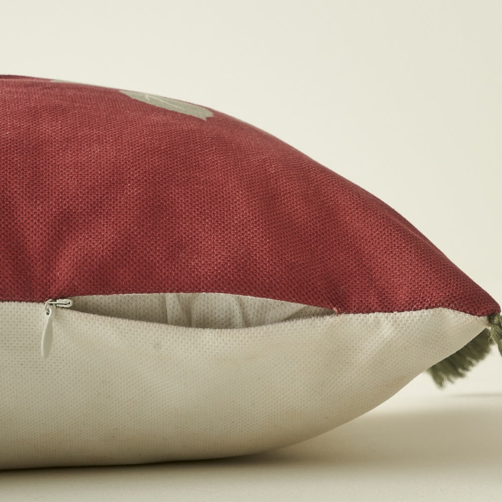 Rose Embroidered Decorative Pillow Cover additional view