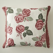Rose Print Decorative Pillow Cover