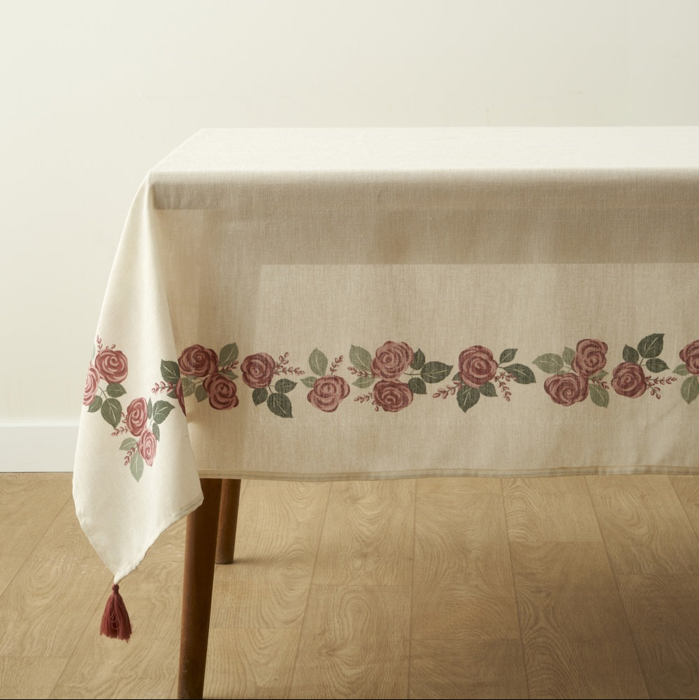 Rose Print Tablecloth