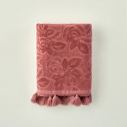 Rose Jacquard Turkish Cotton Hand Towel