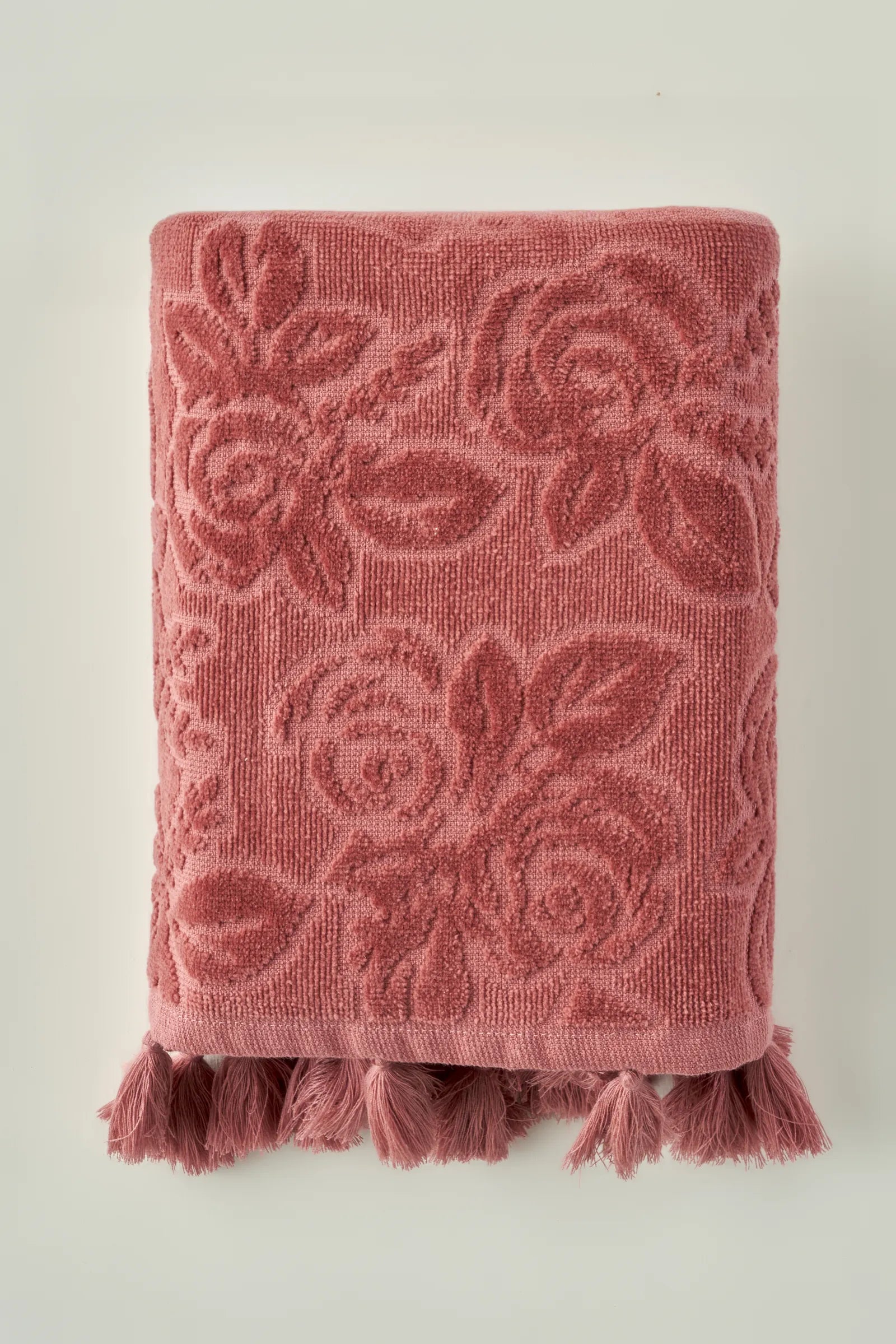 Rose Jacquard Turkish Cotton Face Towel