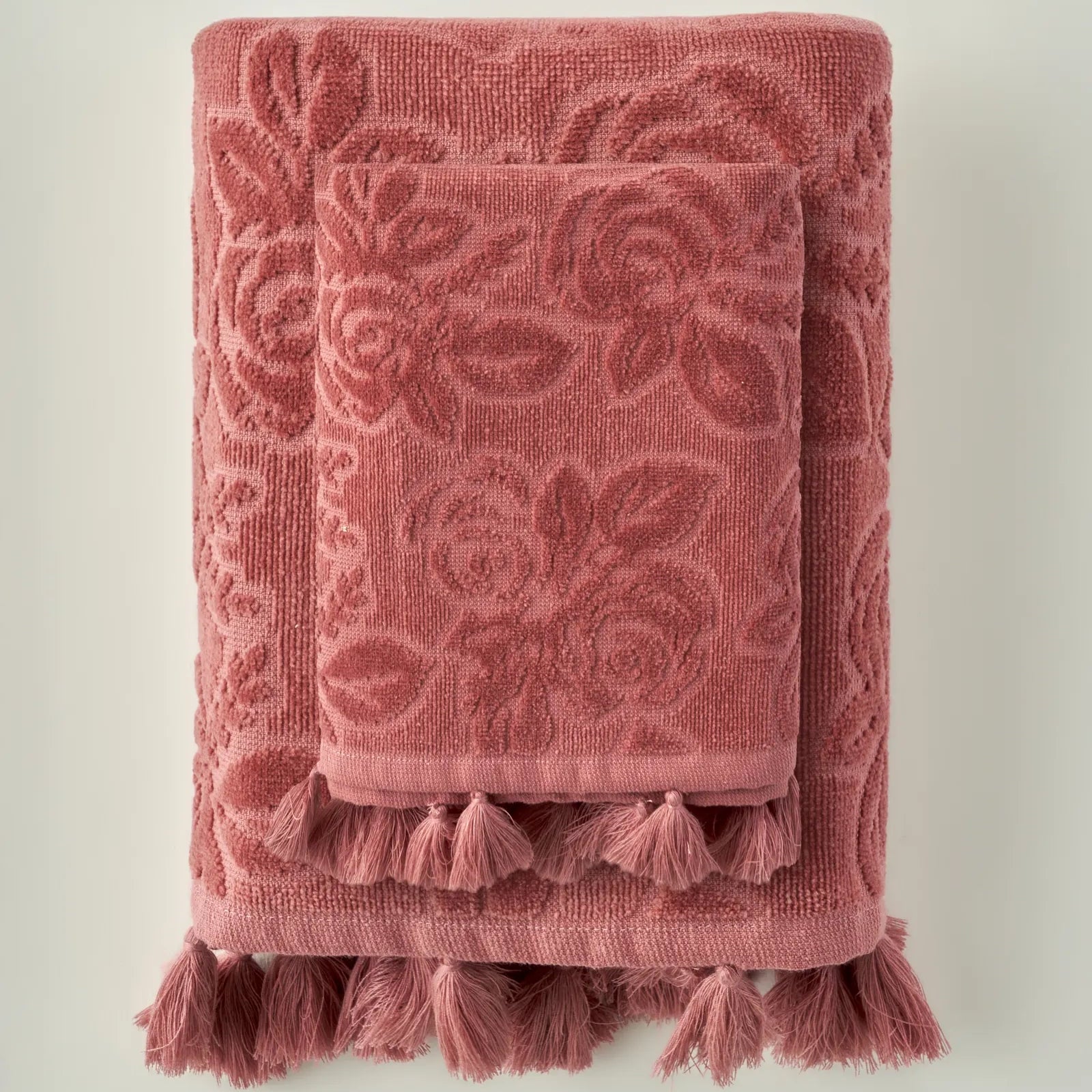 Rose Jacquard Turkish Cotton Face Towel
