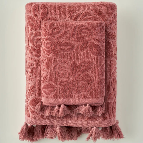 Rose Jacquard Turkish Cotton Face Towel
